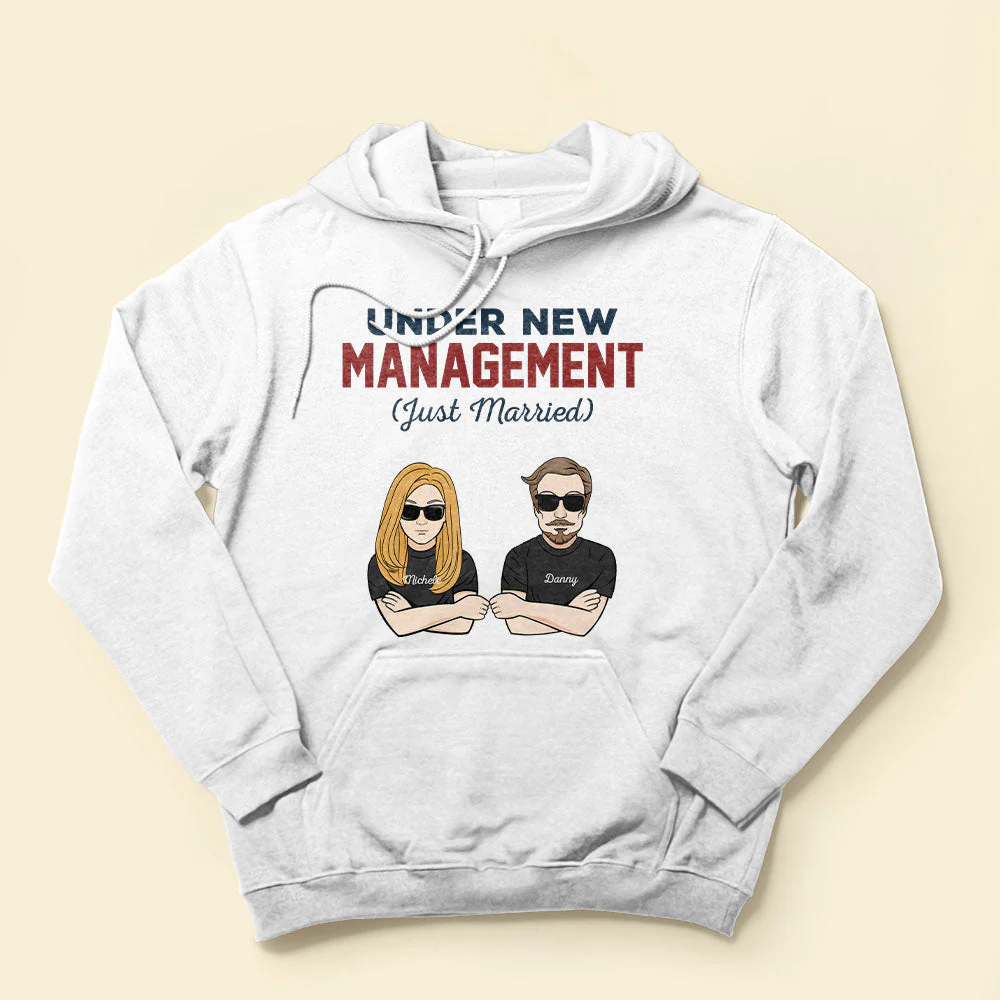 Under New Management (Just Married), Family Custom Shirt, Gift For Couple - Image 4