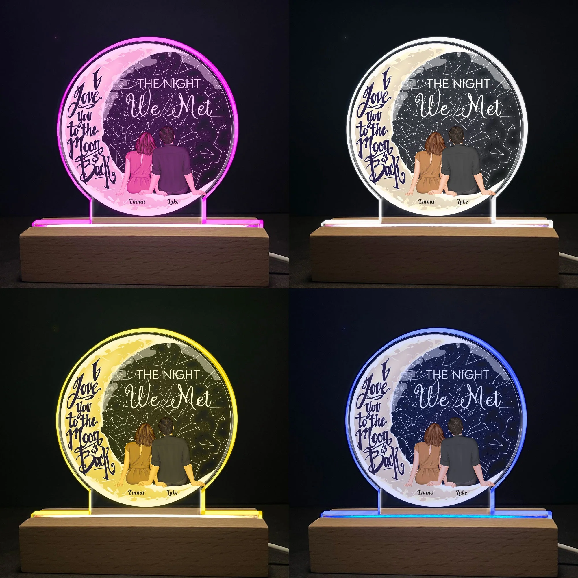 Under These Stars Custom Night Sky - Personalized LED Light - Image 4