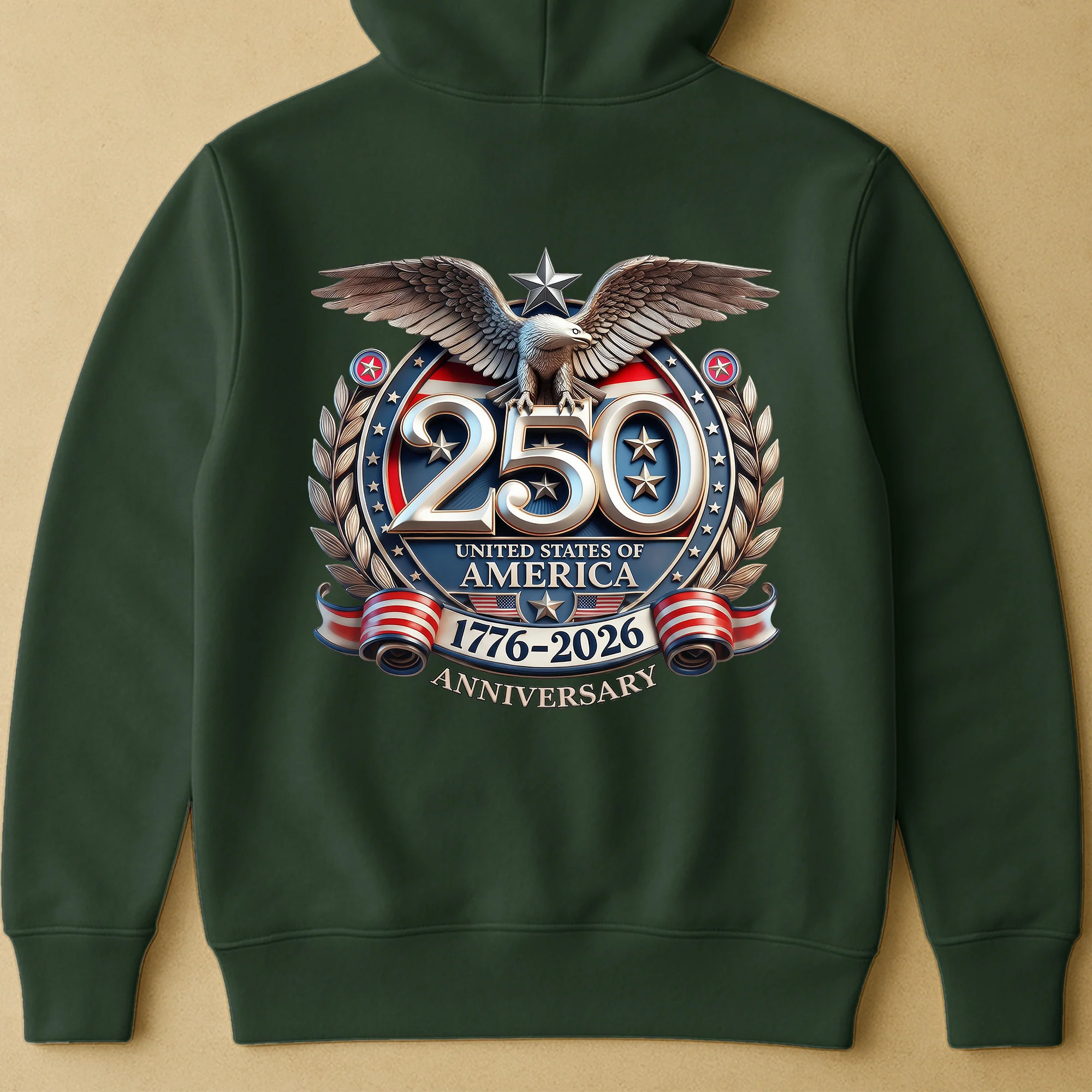 United States 250th Anniversary Silver Eagle - Back Printed Shirt - Image 11