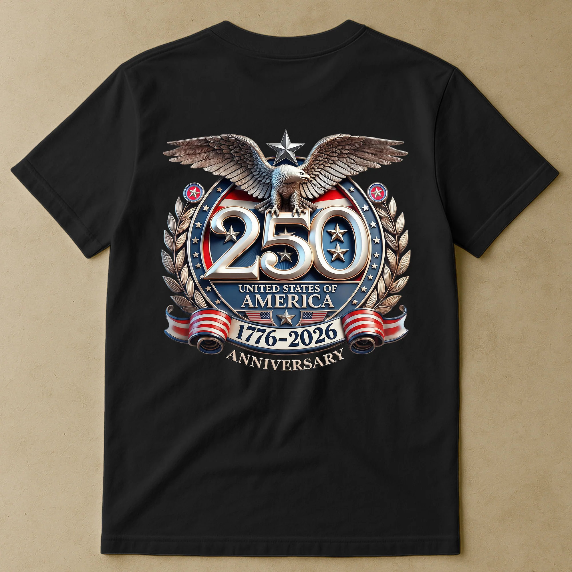 United States 250th Anniversary Silver Eagle - Back Printed Shirt - Image 12