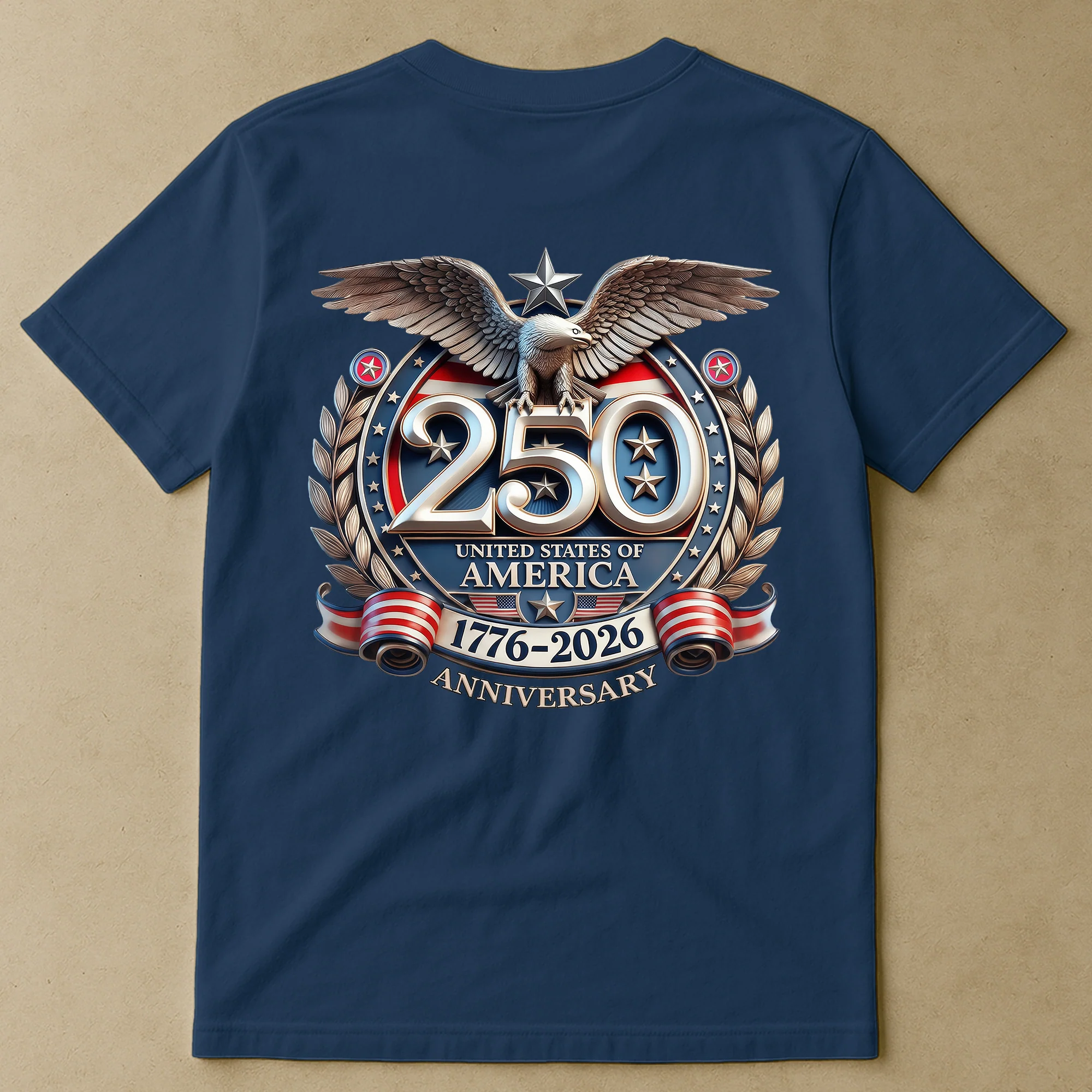 United States 250th Anniversary Silver Eagle - Back Printed Shirt - Image 13