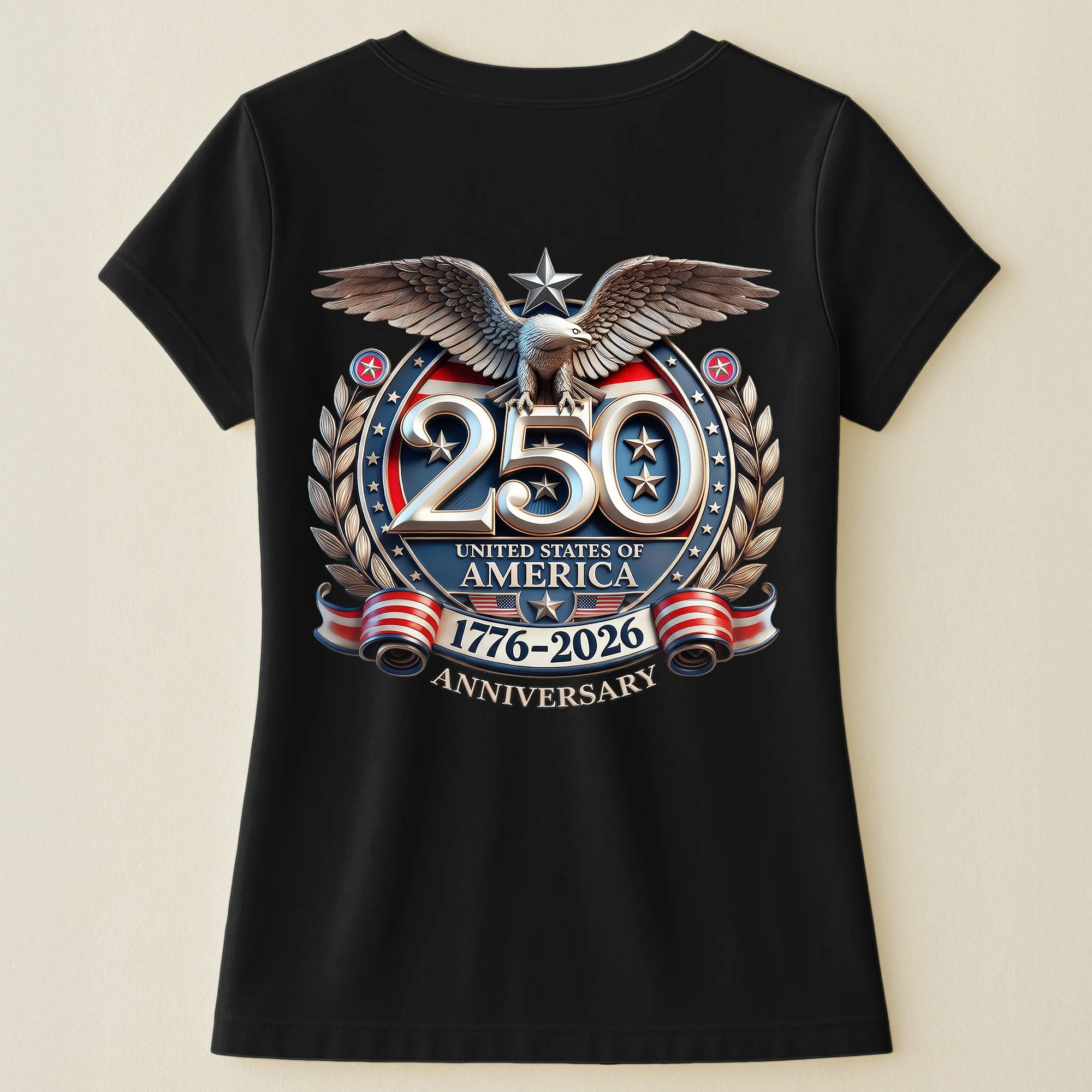 United States 250th Anniversary Silver Eagle - Back Printed Shirt - Image 14