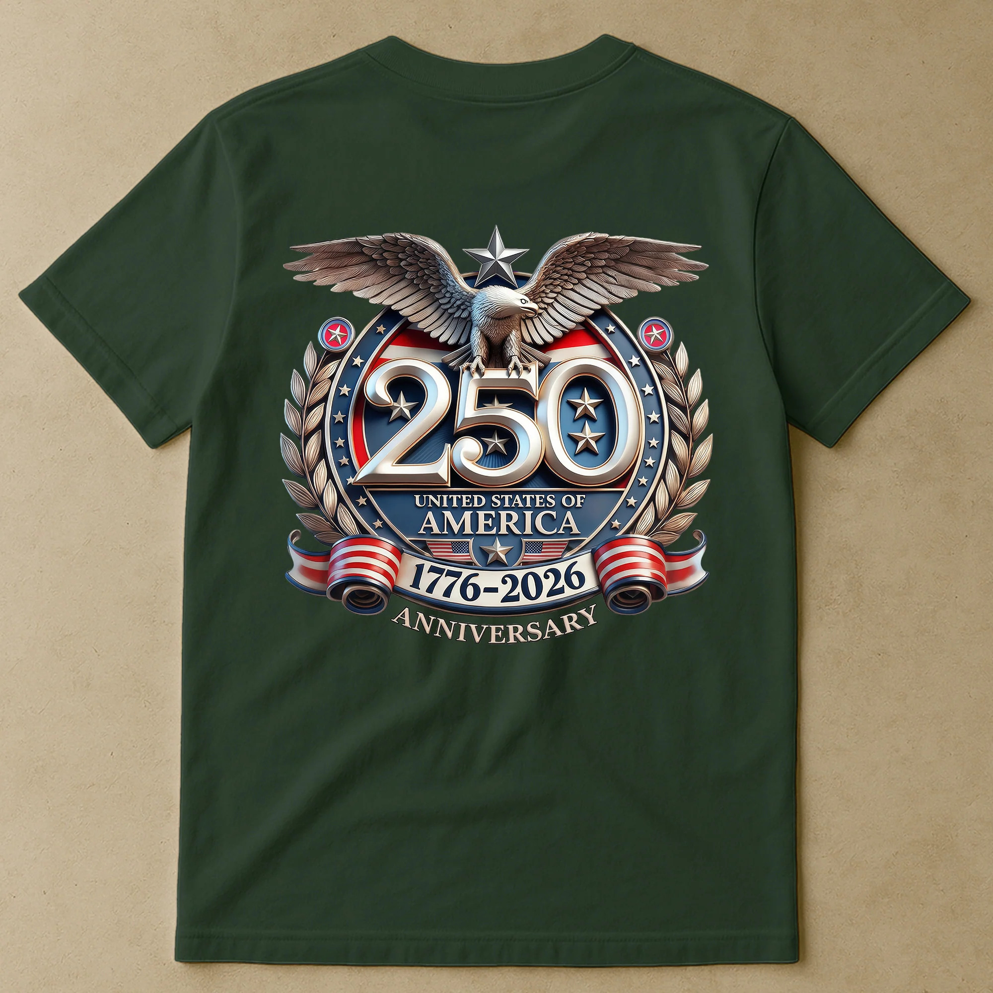 United States 250th Anniversary Silver Eagle - Back Printed Shirt - Image 19