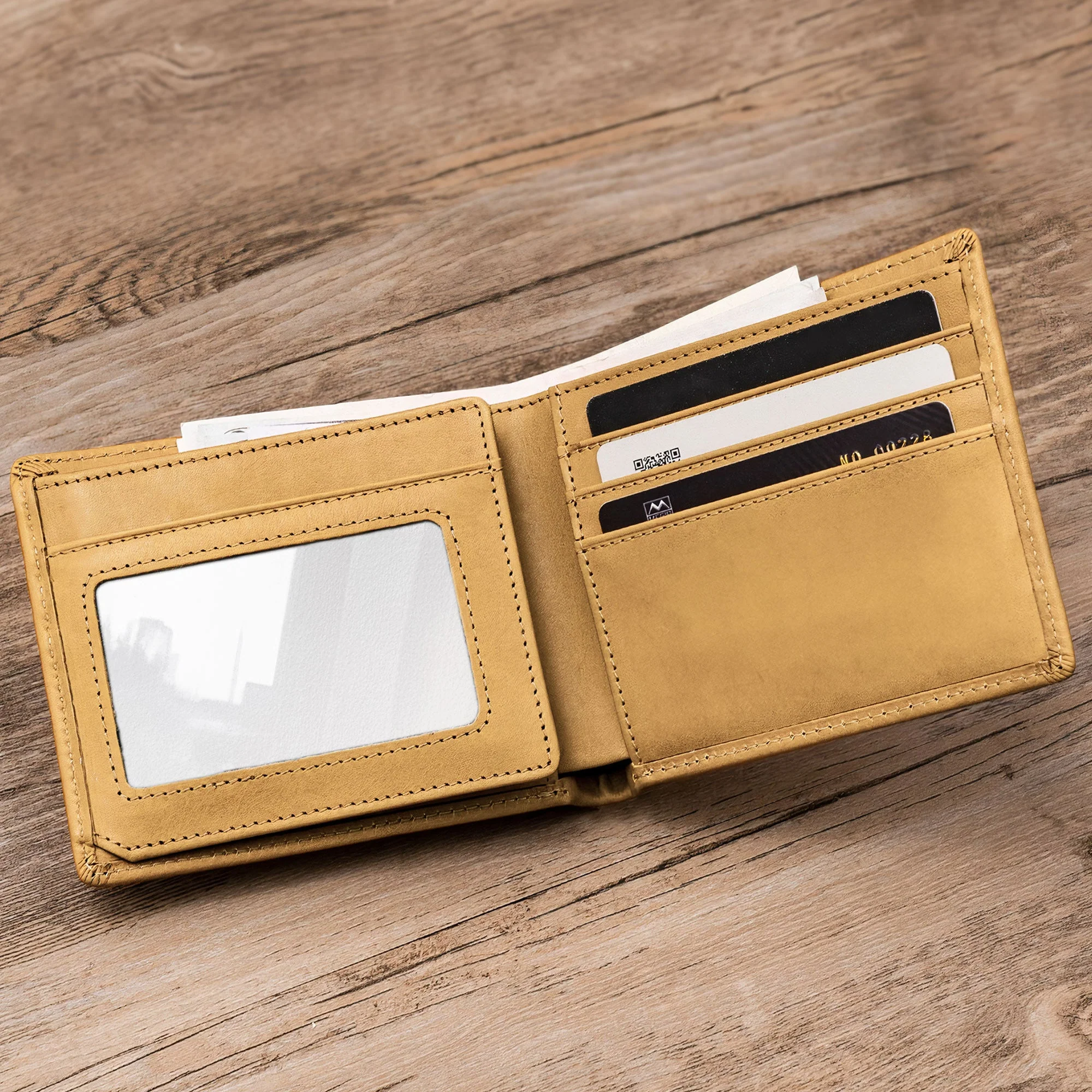 Until I Can Cuddle Up With You From Bump - Personalized Photo Leather Wallet - Image 4
