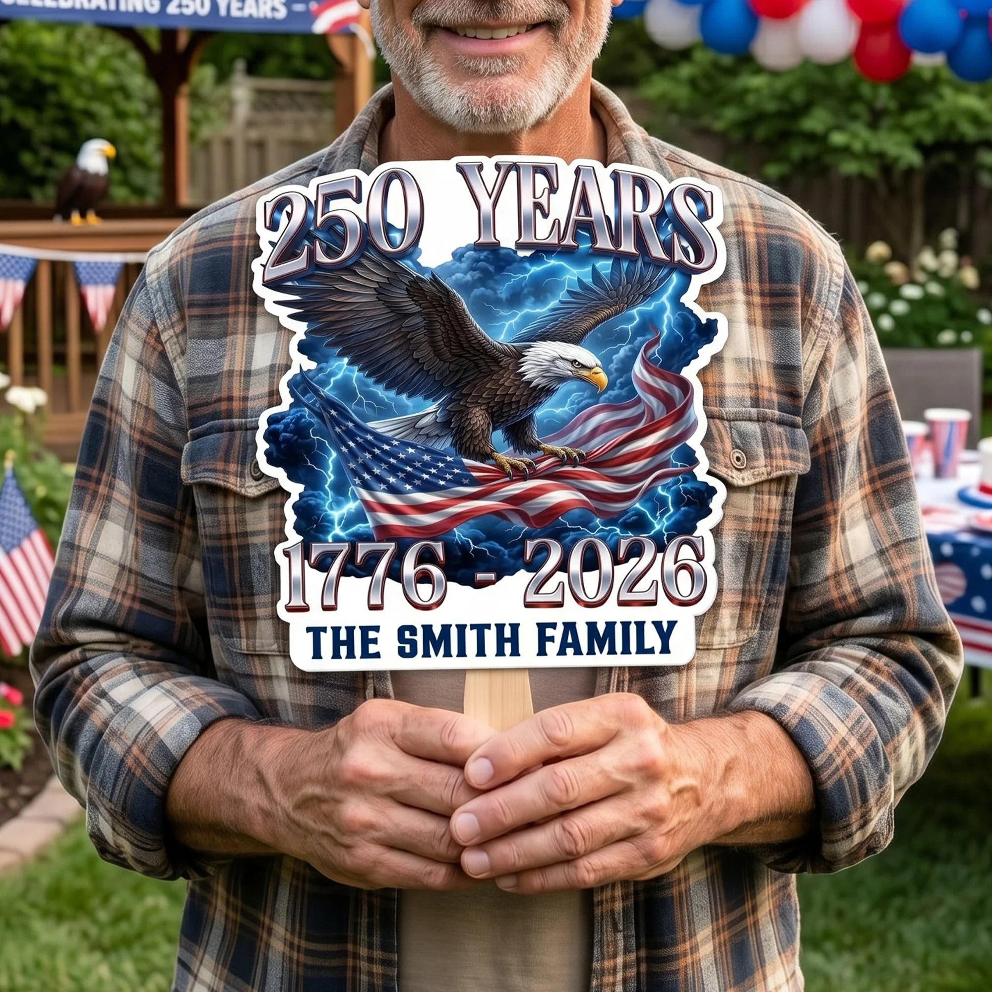 USA 250th Anniversary - Personalized Fan - Image 3