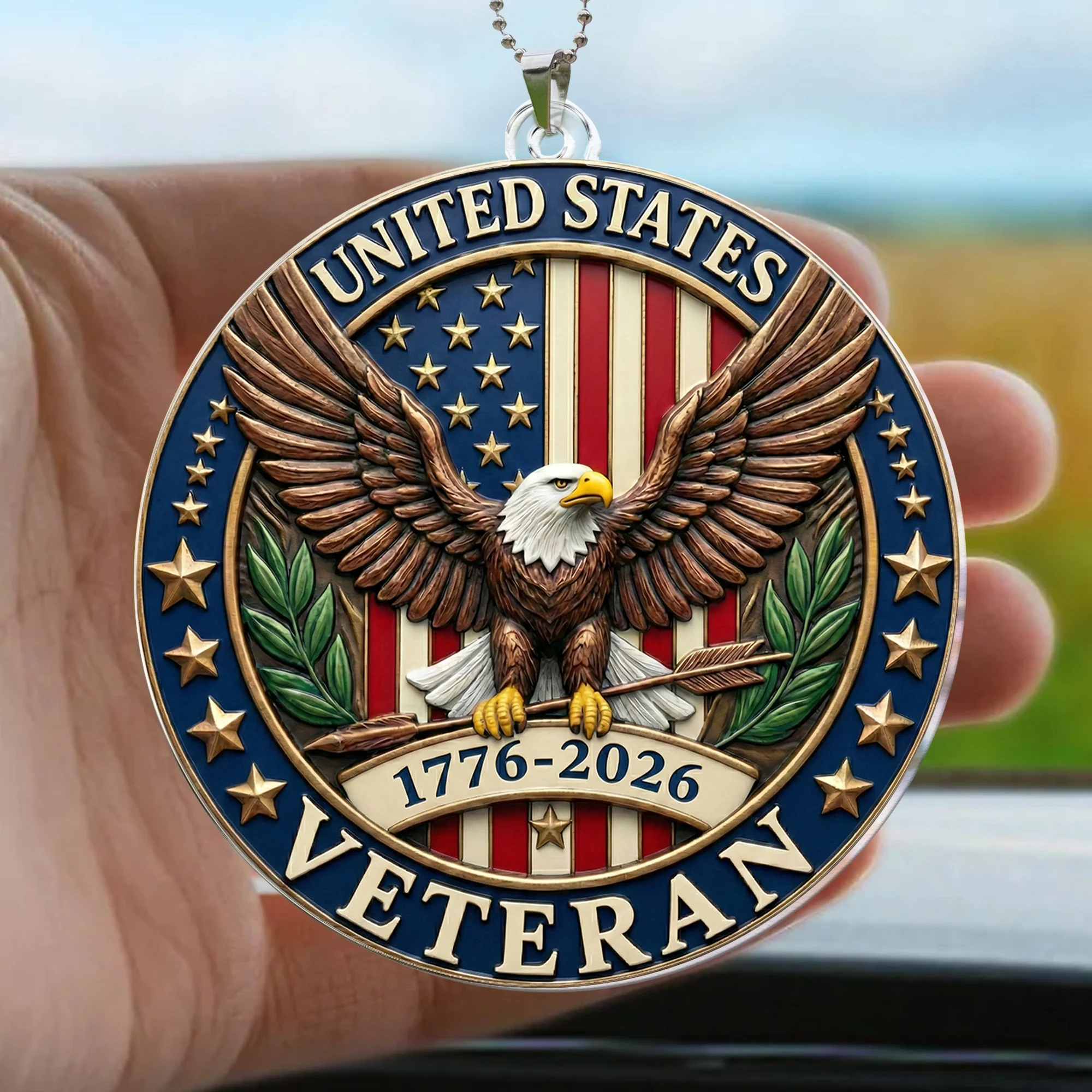 USA 250th Anniversary - Personalized Rear View Mirror Accessory - Image 3