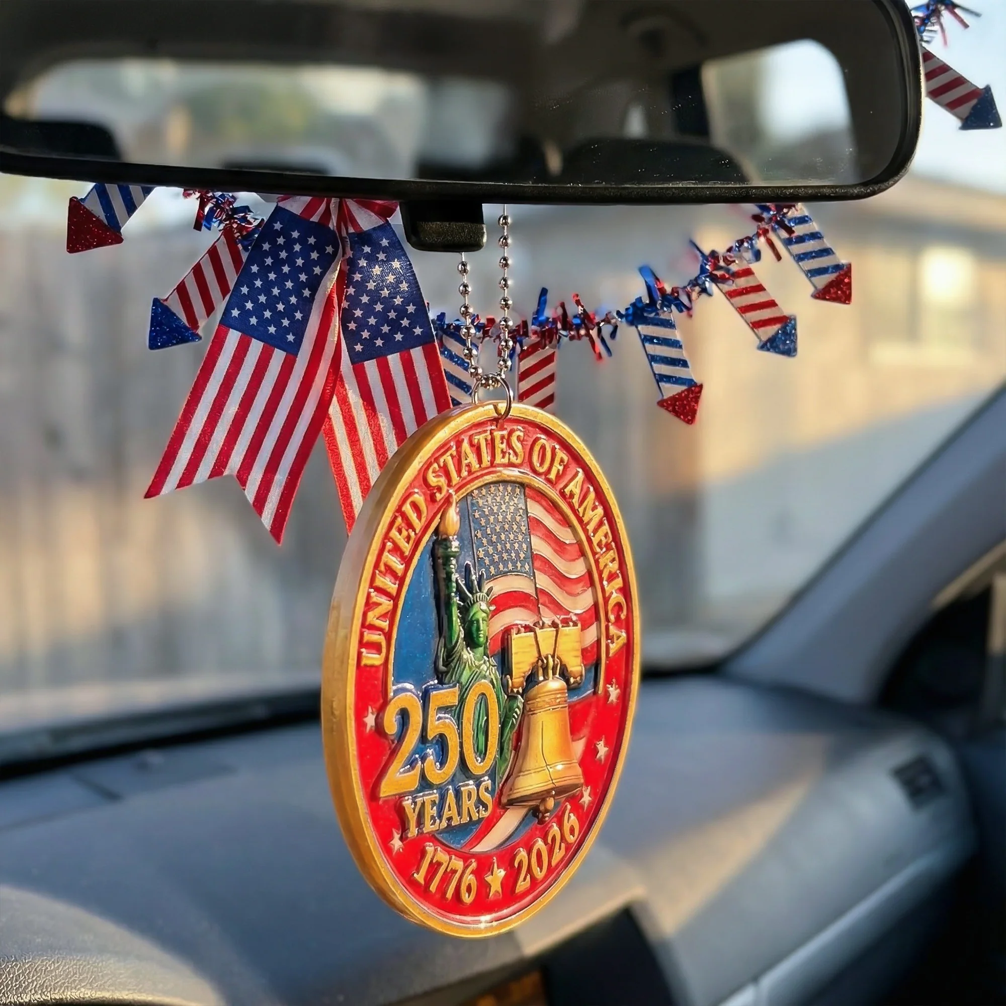 USA 250th Anniversary Resin Ornament, 1776-2026 Liberty Bell Decoration, Patriotic Ornament - Image 5