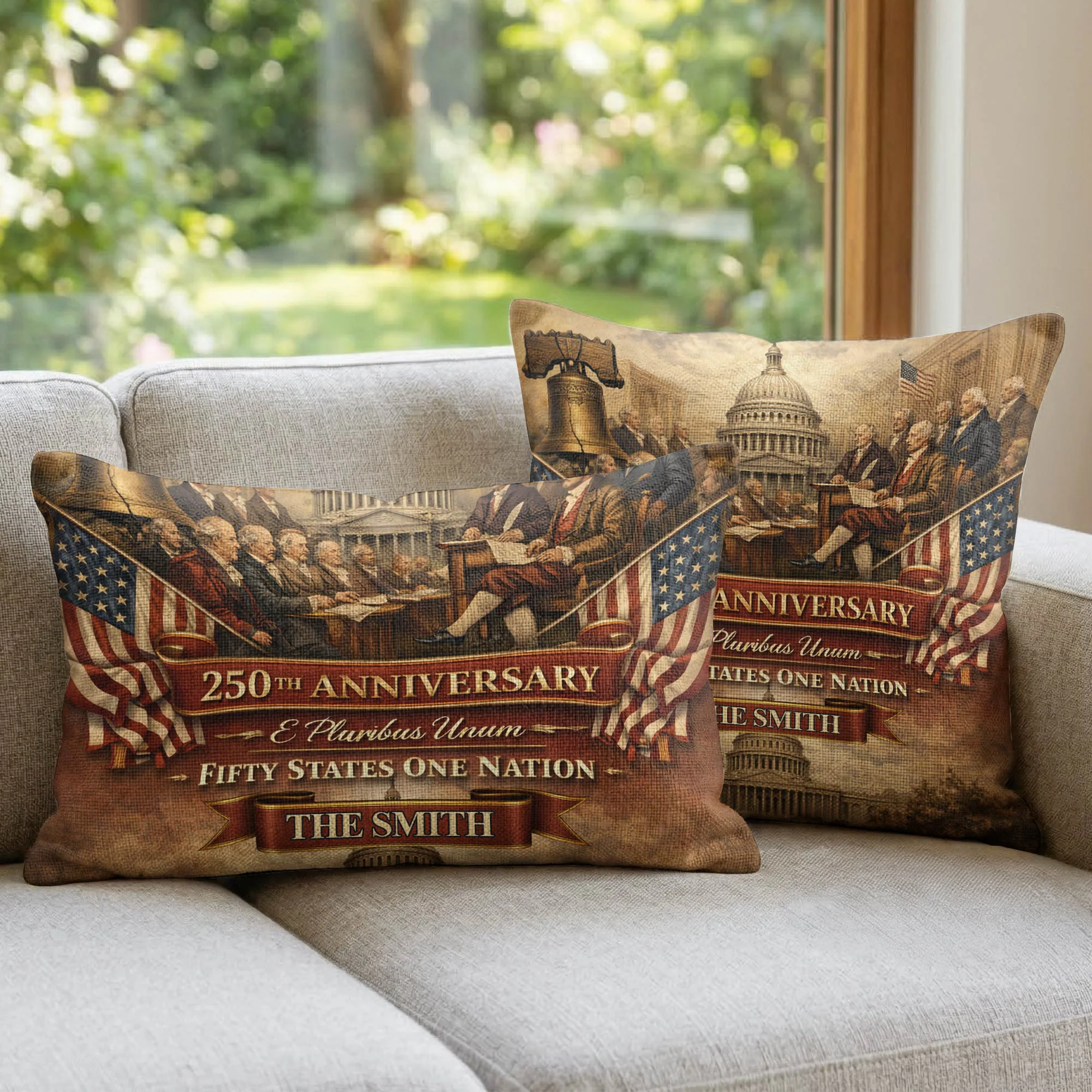 USA 250th Anniversary We The People - Personalized Pillow Cover - Image 3