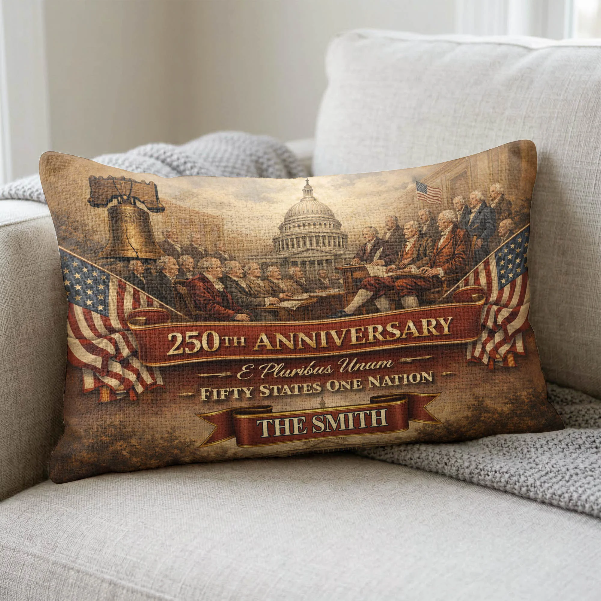 USA 250th Anniversary We The People - Personalized Pillow Cover - Image 4