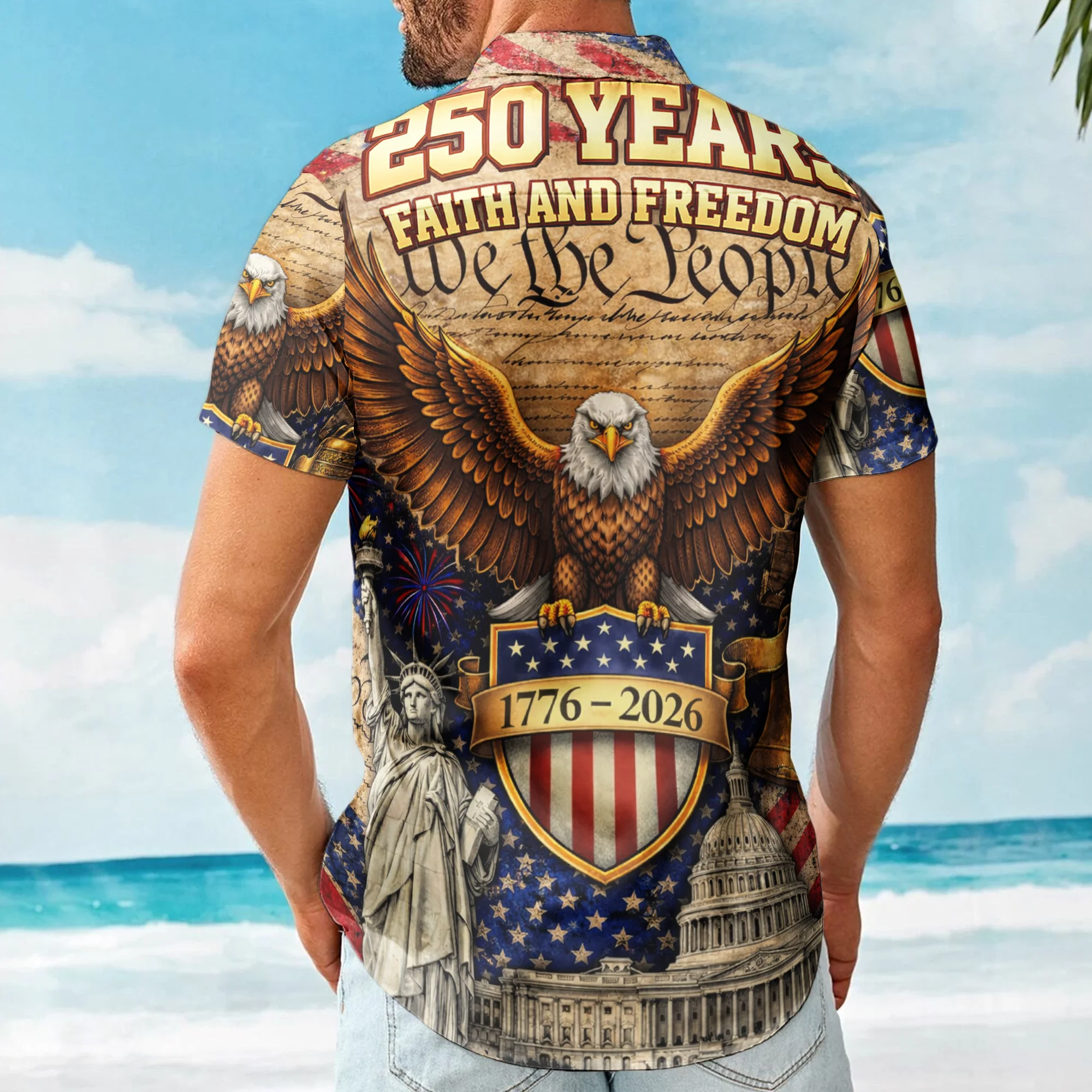 USA We're The People 250 Years - Personalized Hawaiian Shirt - Image 2