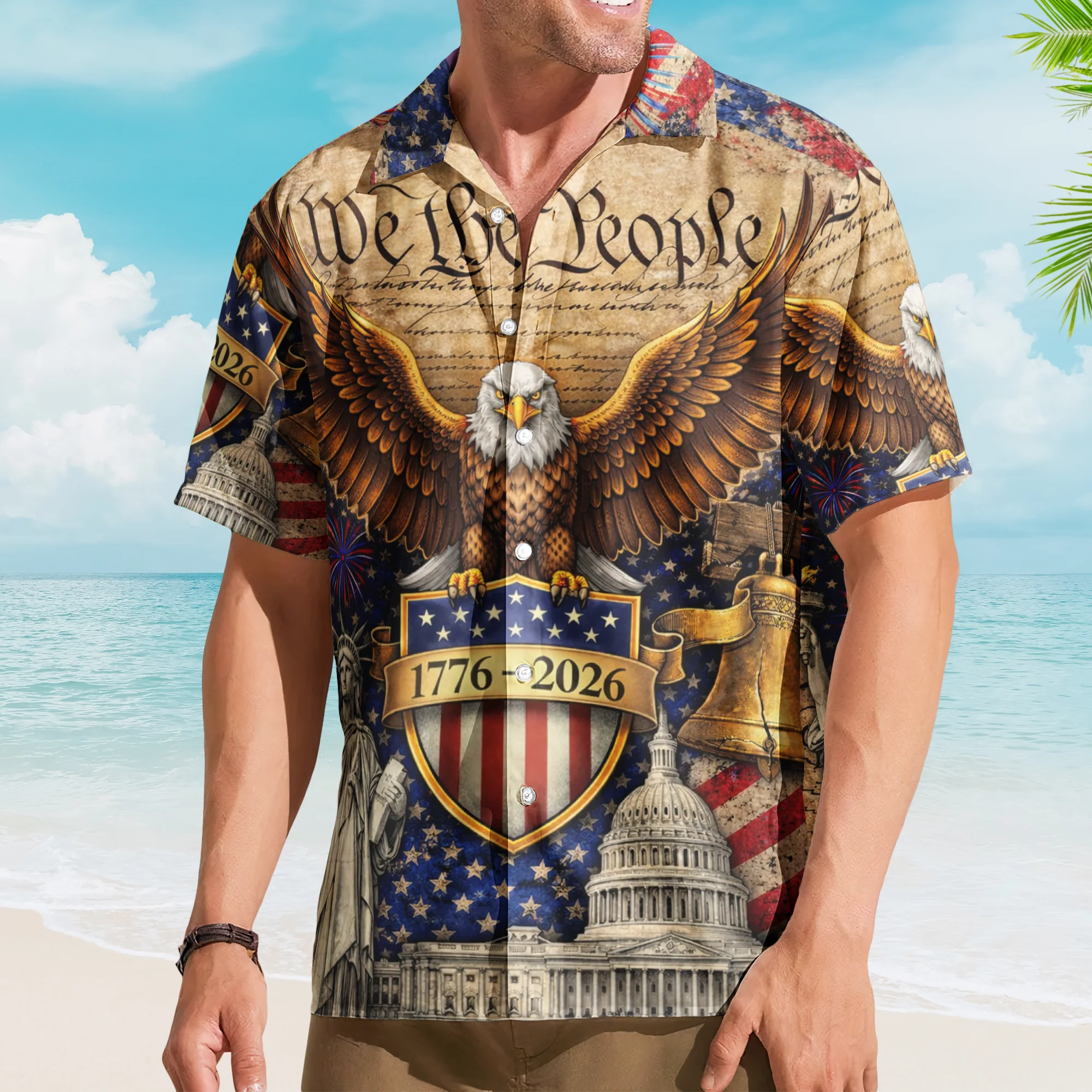 USA We're The People 250 Years - Personalized Hawaiian Shirt - Image 3