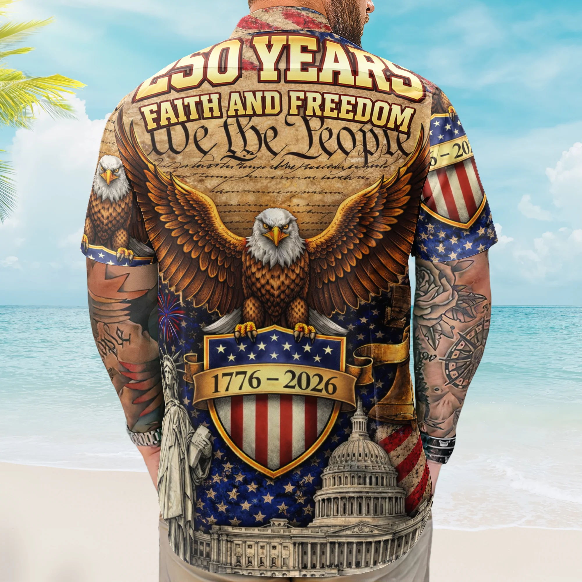 USA We're The People 250 Years - Personalized Hawaiian Shirt - Image 4