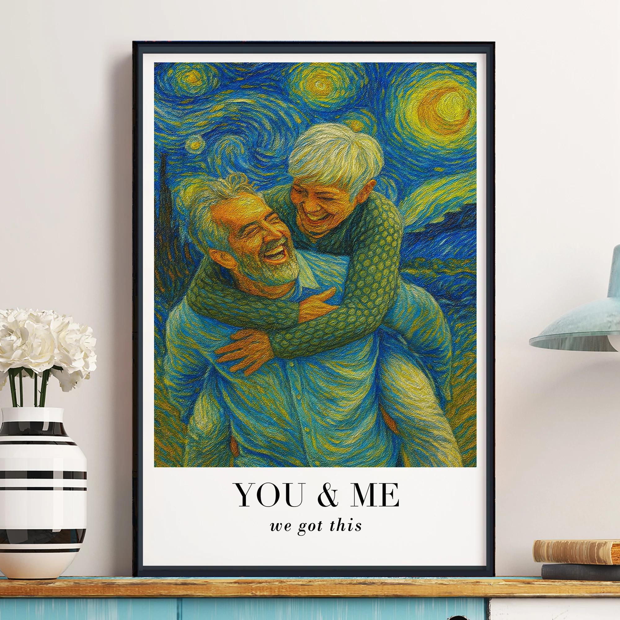 Van Gogh Wall Art You & Me We Got This - Personalized Photo Poster - Anniversary Gifts - Image 6
