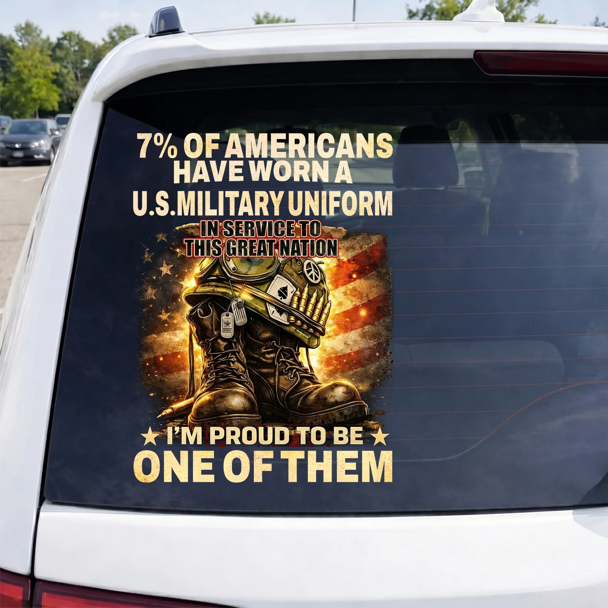 Veteran Memorial 250 Years Of Freedom Military Tribute - Personalized Decal - Image 3