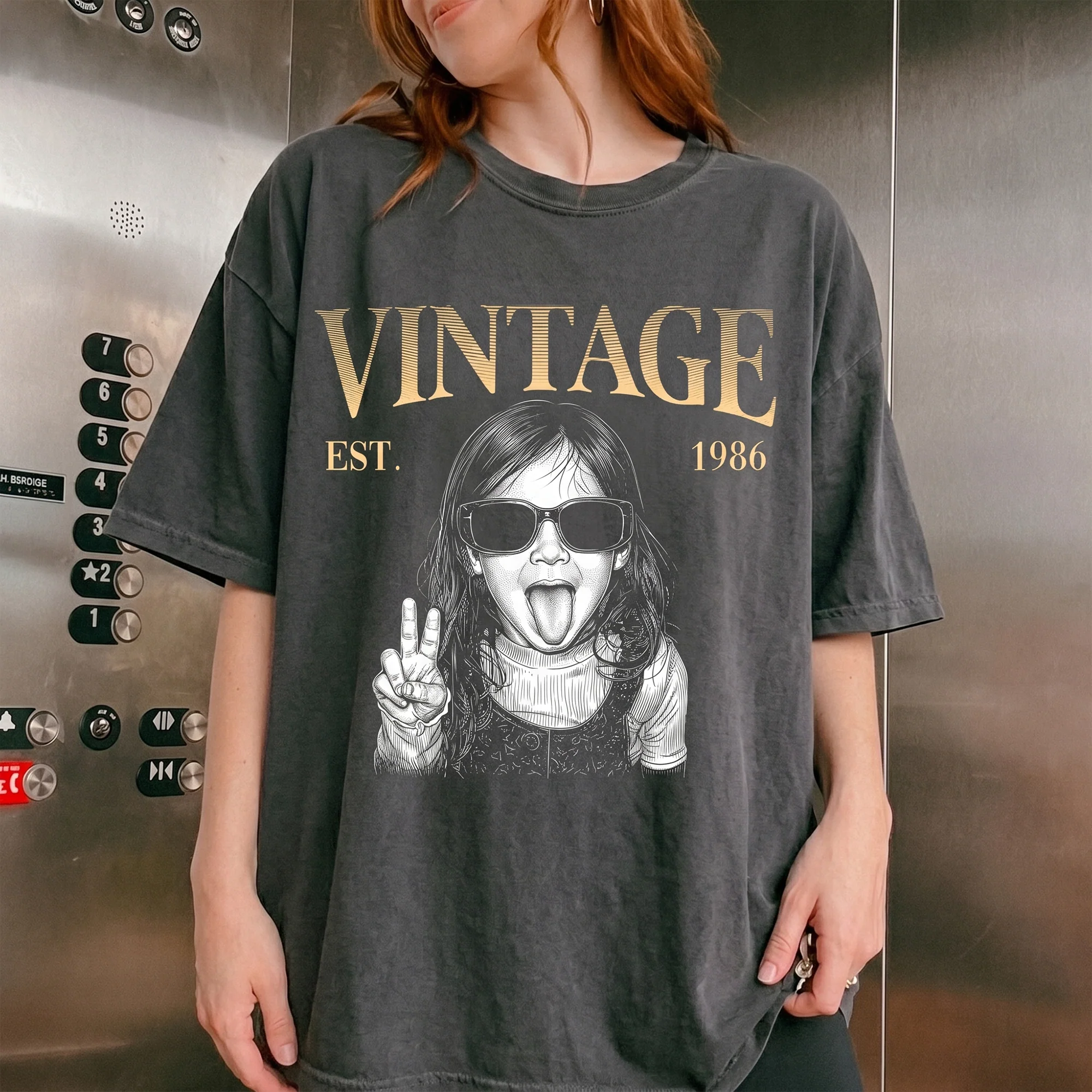 Vintage EST Custom Photo Shirt Gift For Her, Him Birthday Gift - Personalized Shirt