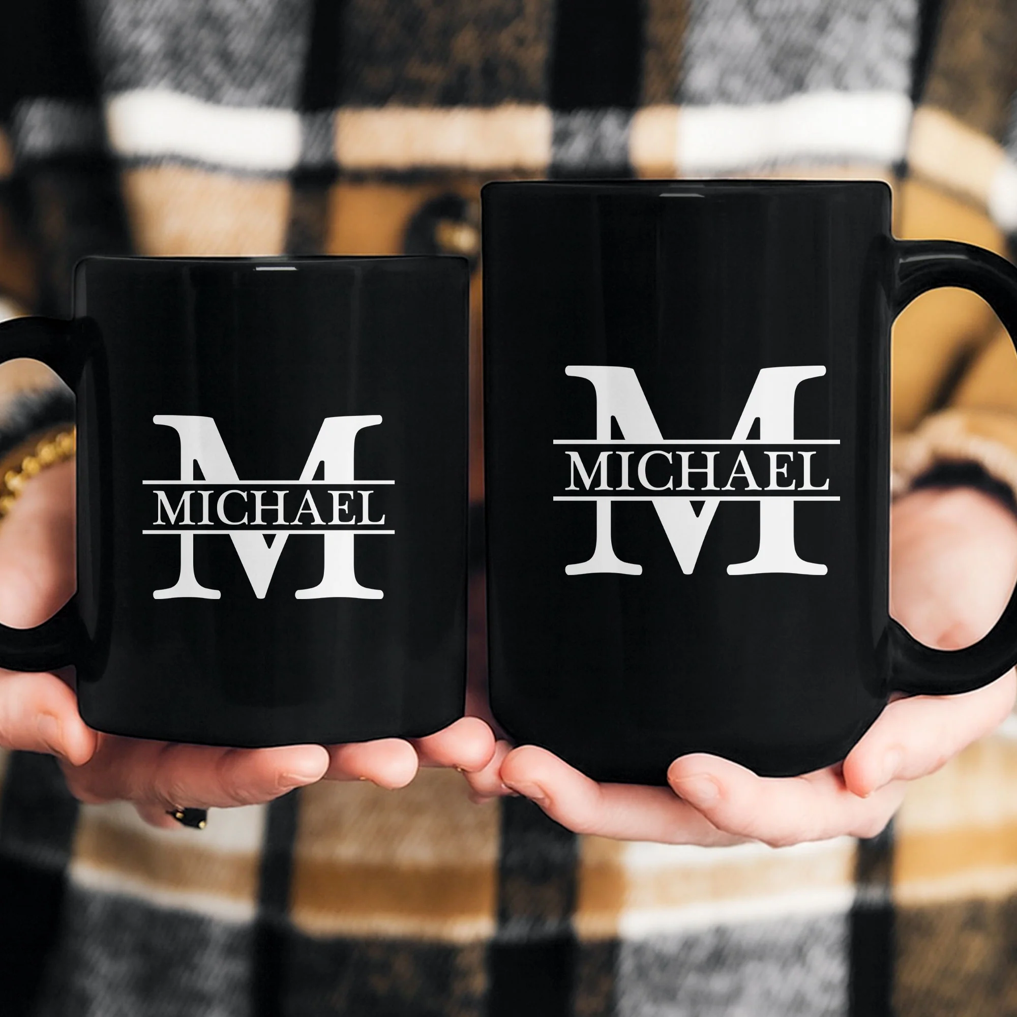 Vintage Monogram - Coworker Gifts - Personalized Mug - Image 4