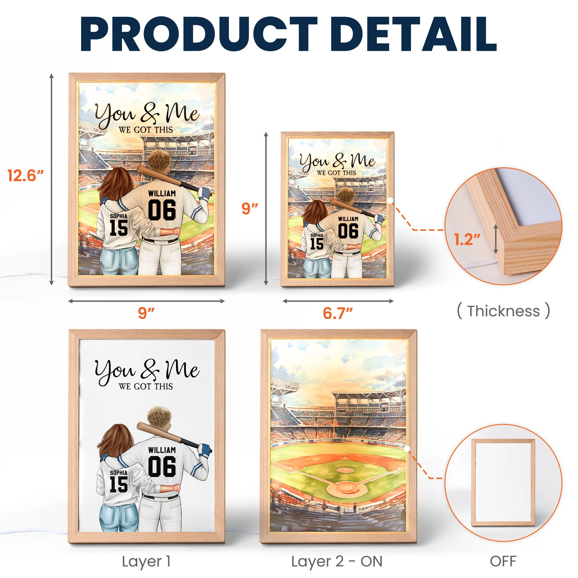 You & Me We Got This - Personalized Light Up Picture Frame - Image 9