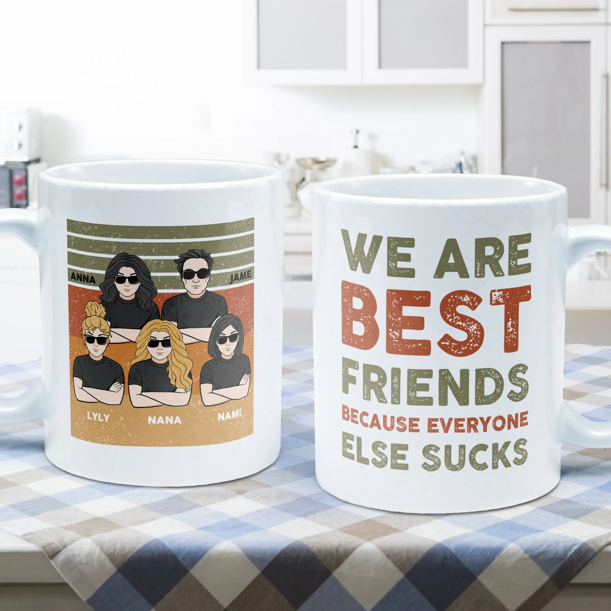 We Are Best Friends Because Everyone Else Sucks - Personalized Mug - Birthday, Loving, Funny Gift For Friends, Best Friends, BFF - Image 2