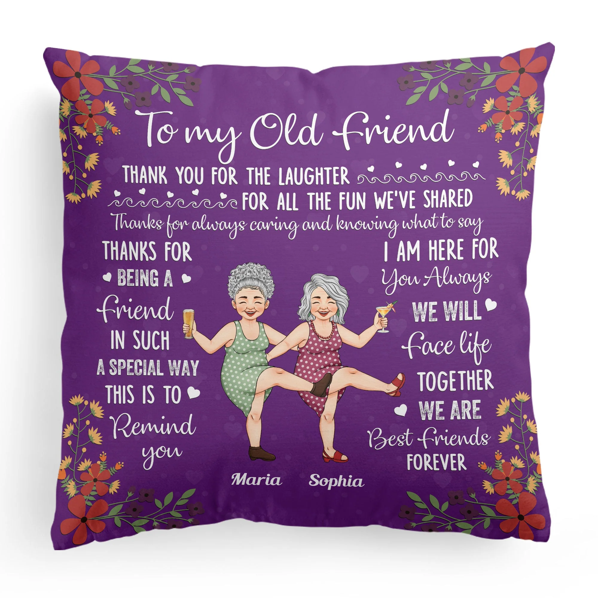 We Are Best Friends Forever - Personalized Pillow (Insert Included) - Image 3