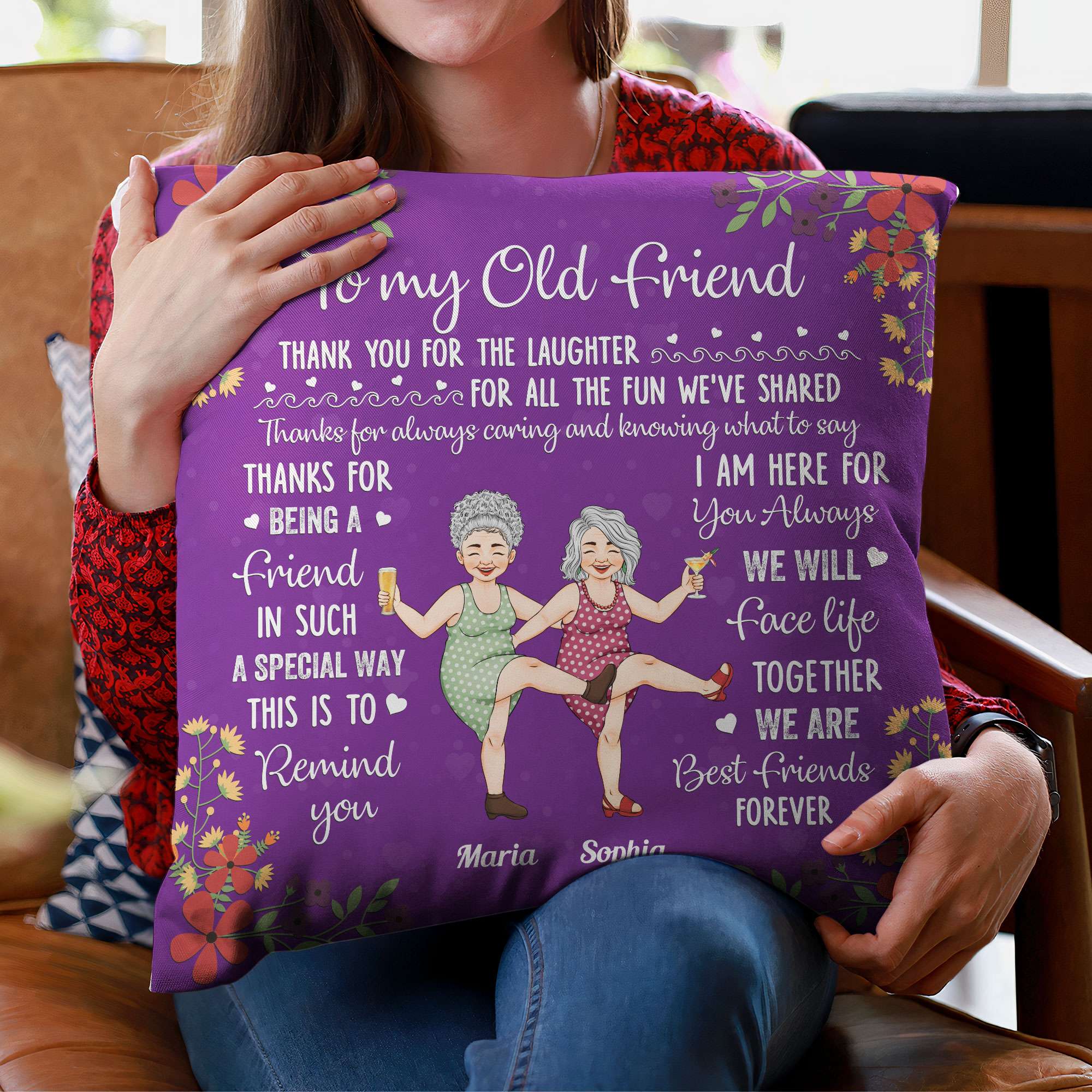We Are Best Friends Forever - Personalized Pillow (Insert Included) - Image 4