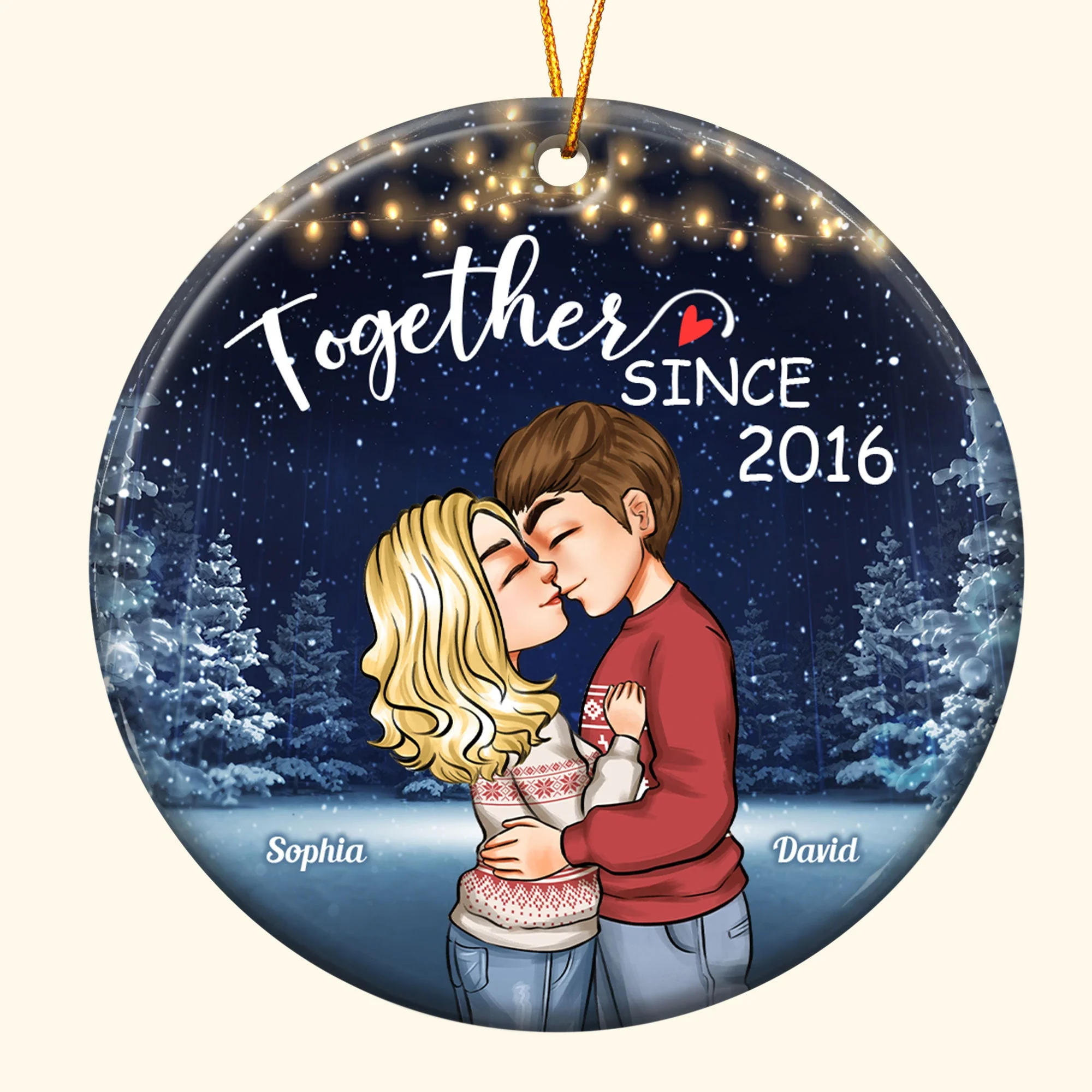 We Are Together - Personalized Ceramic Ornament - Image 2