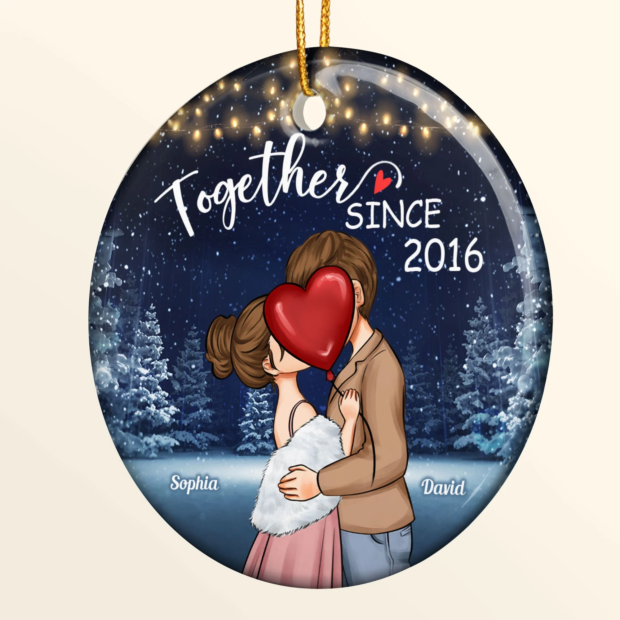 We Are Together - Personalized Ceramic Ornament - Image 3