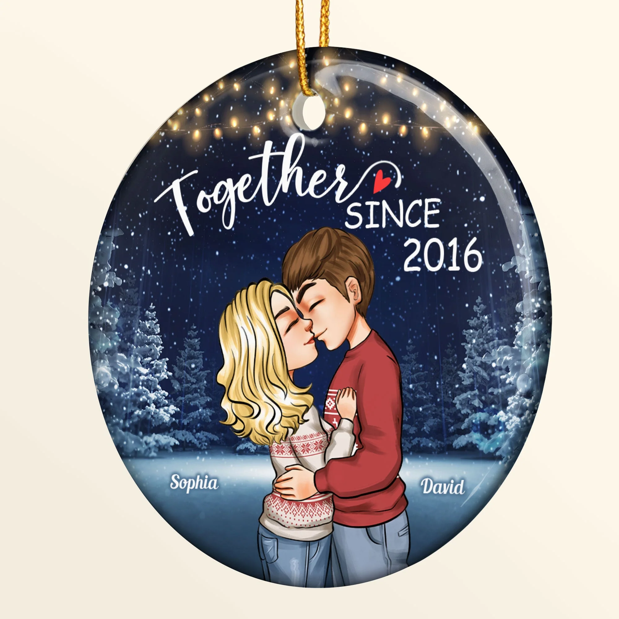 We Are Together - Personalized Ceramic Ornament - Image 4