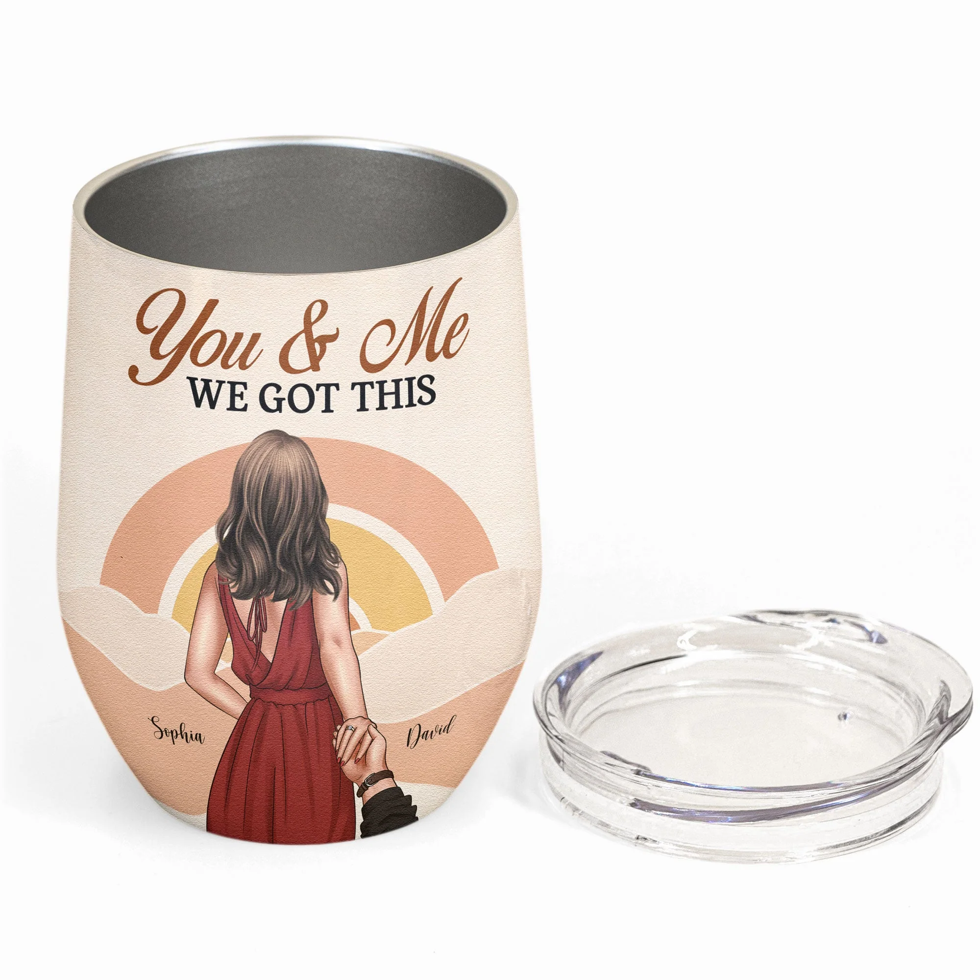 We Have Found Each Other - Personalized Wine Tumbler - Image 2