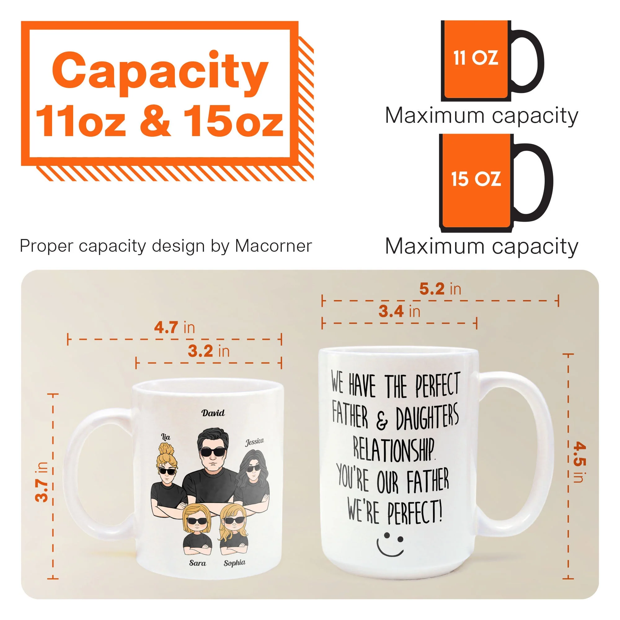 We Have The Perfect Father & Daughter Relationship - Personalized Mug - Father's Day, Birthday Gift For Father, Dad - From Daughters - Image 6