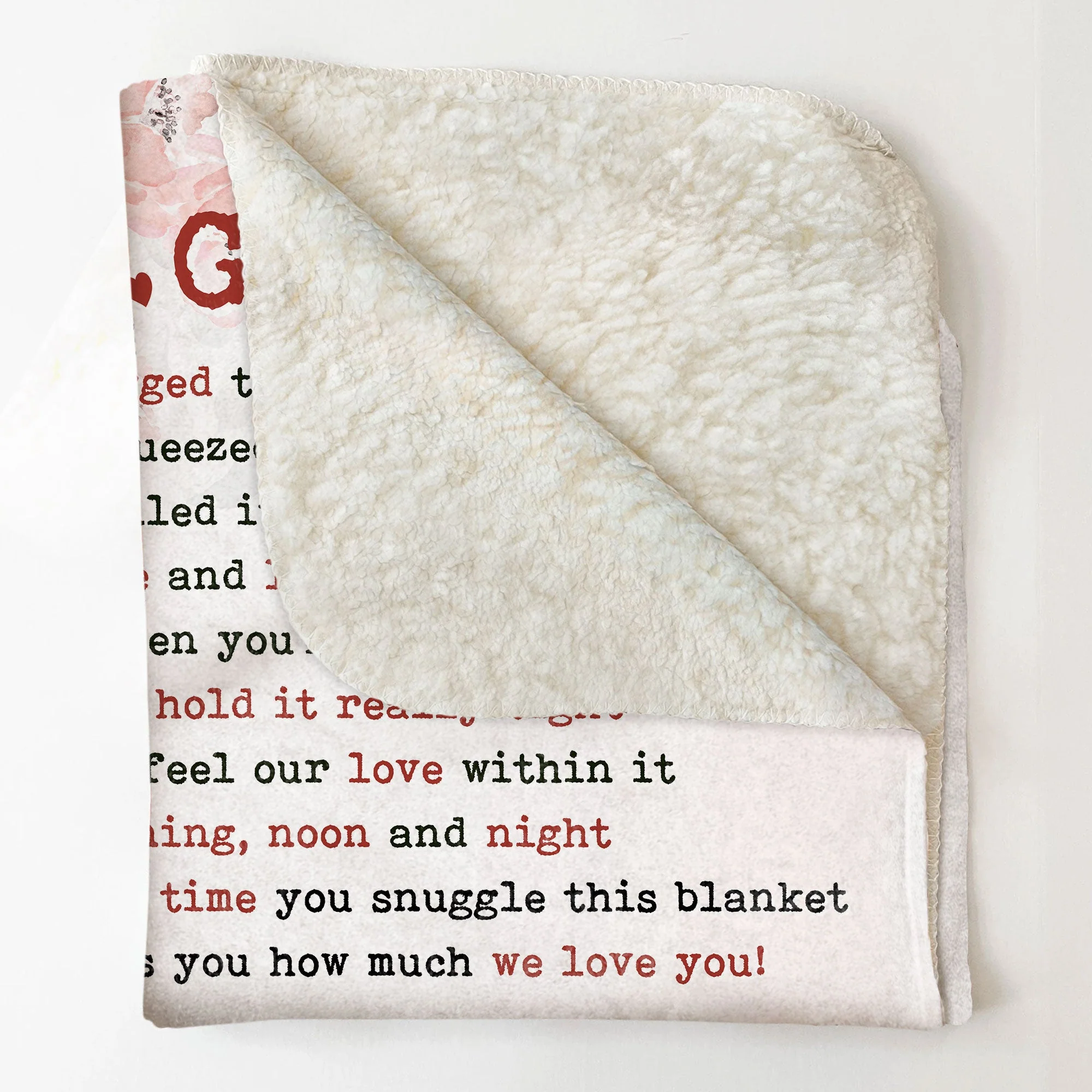We Hugged This Little Blanket - Up To 14 Kids - Personalized Blanket - Image 4