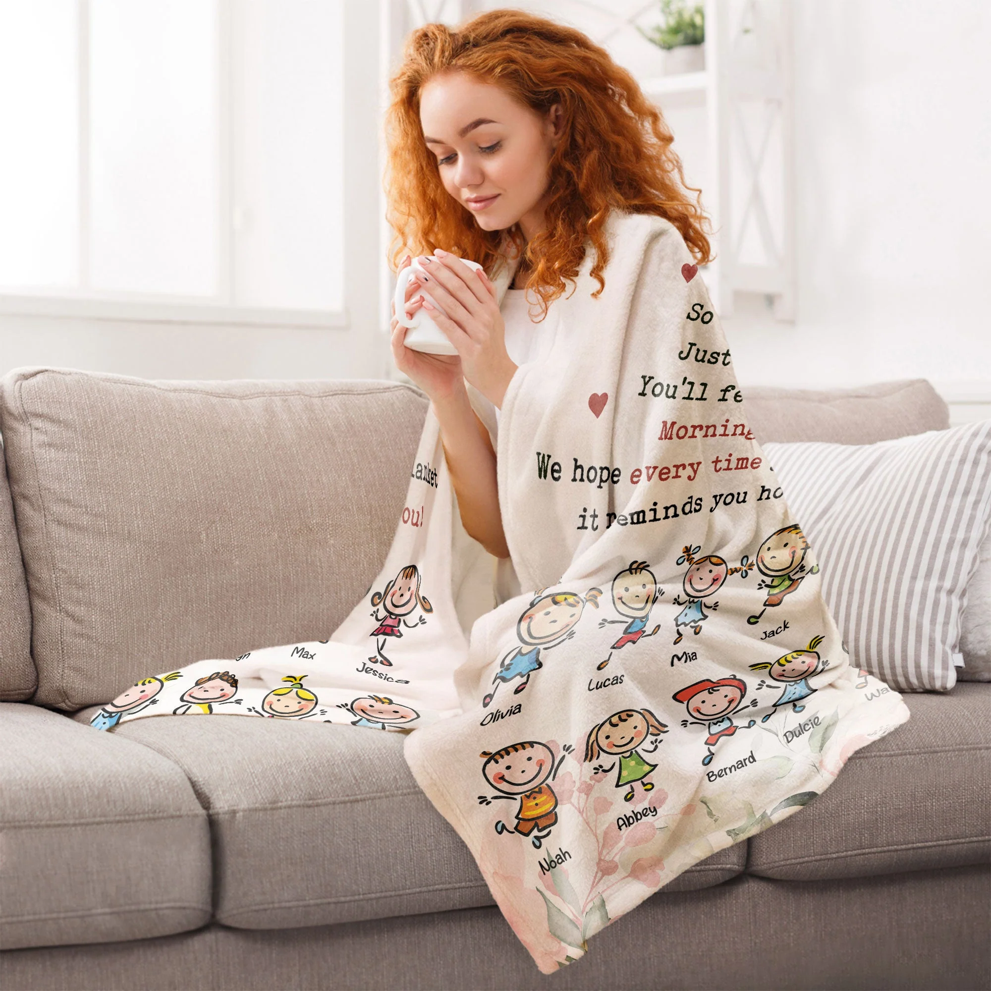 We Hugged This Little Blanket - Up To 14 Kids - Personalized Blanket - Image 6