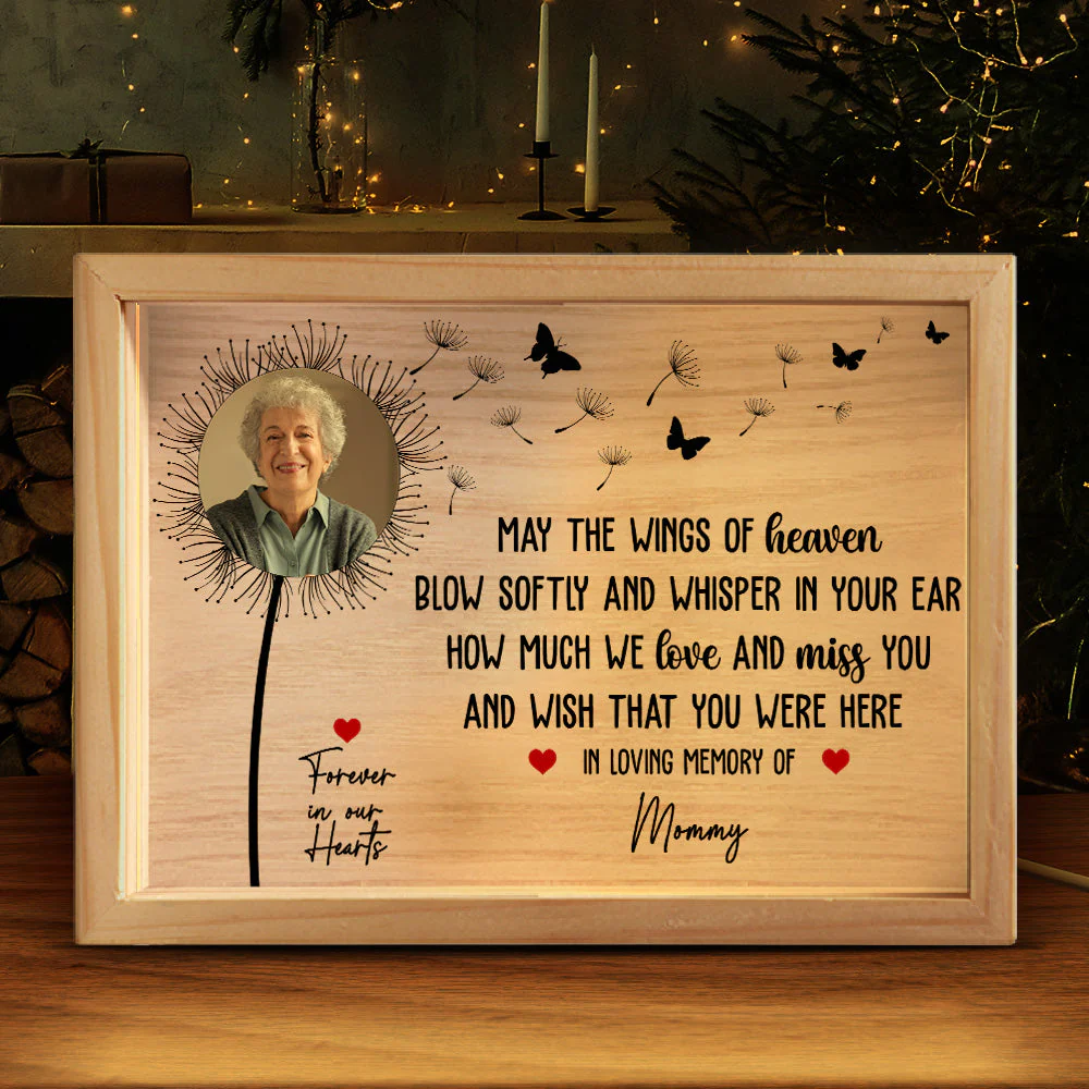 We Love And Miss You - Personalized Photo Frame Light Box - Image 4