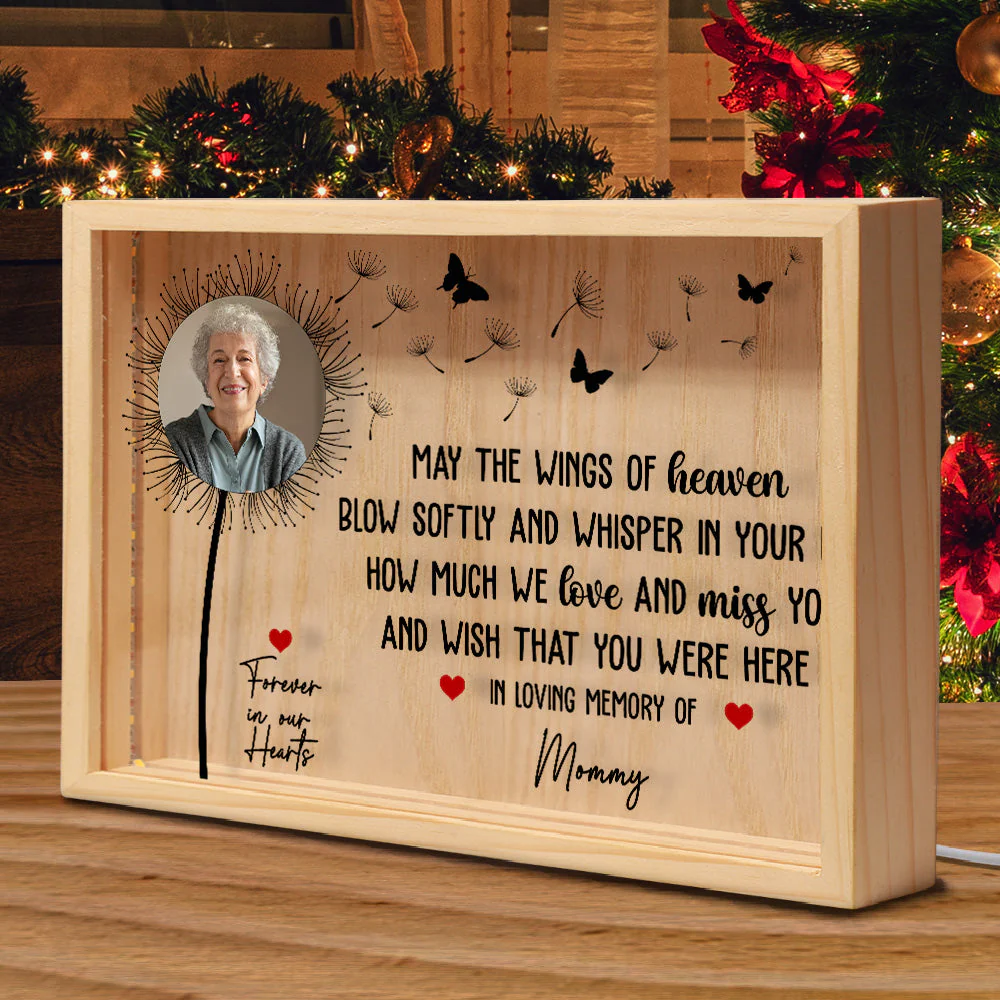 We Love And Miss You - Personalized Photo Frame Light Box - Image 6