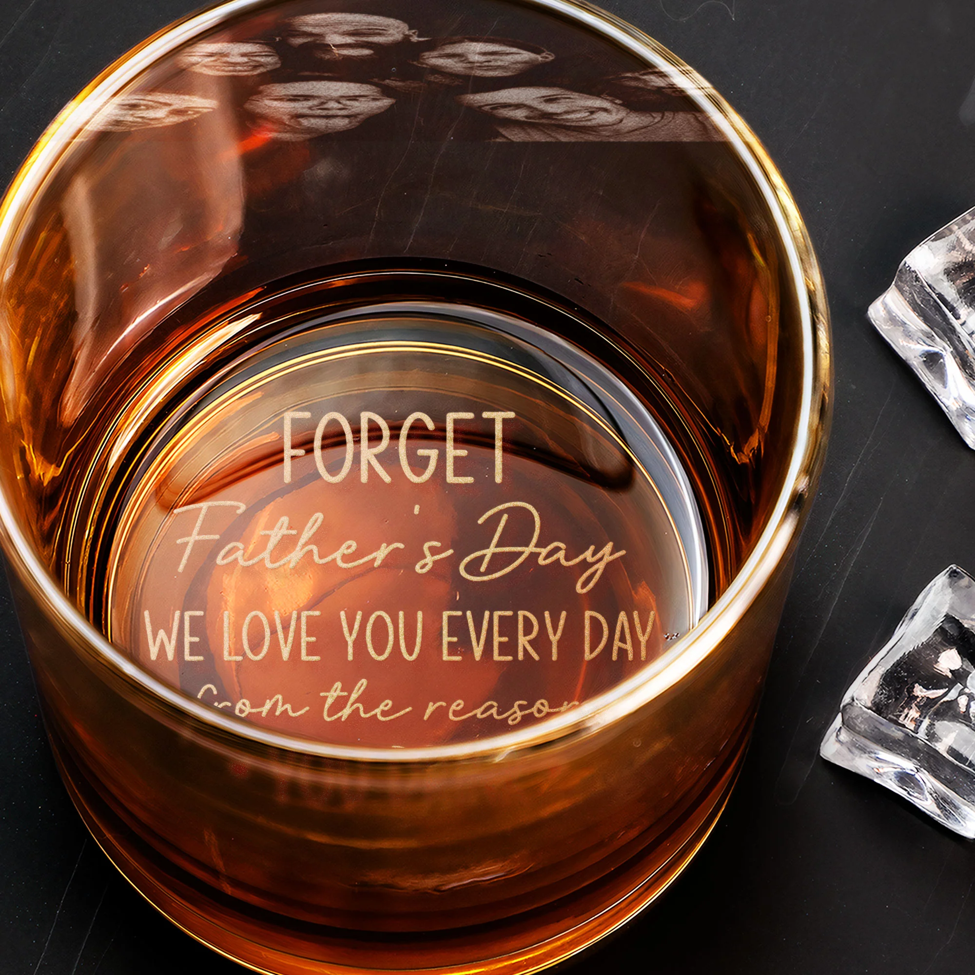 We Love You Every Day - Personalized Whiskey Glass With Photo - Image 6