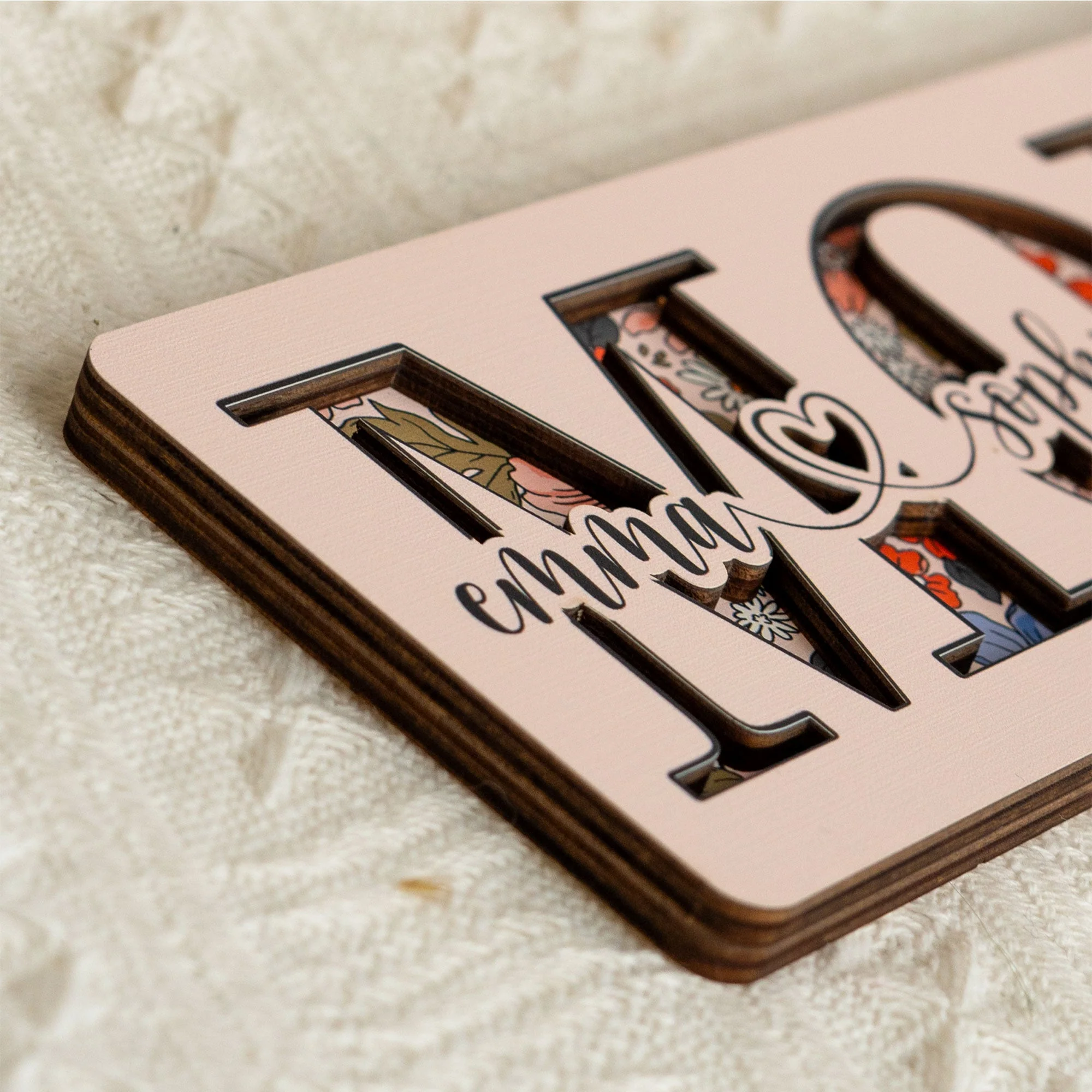 We Love You Mom Mother's Day Gift - Personalized Wooden Plaque - Image 4