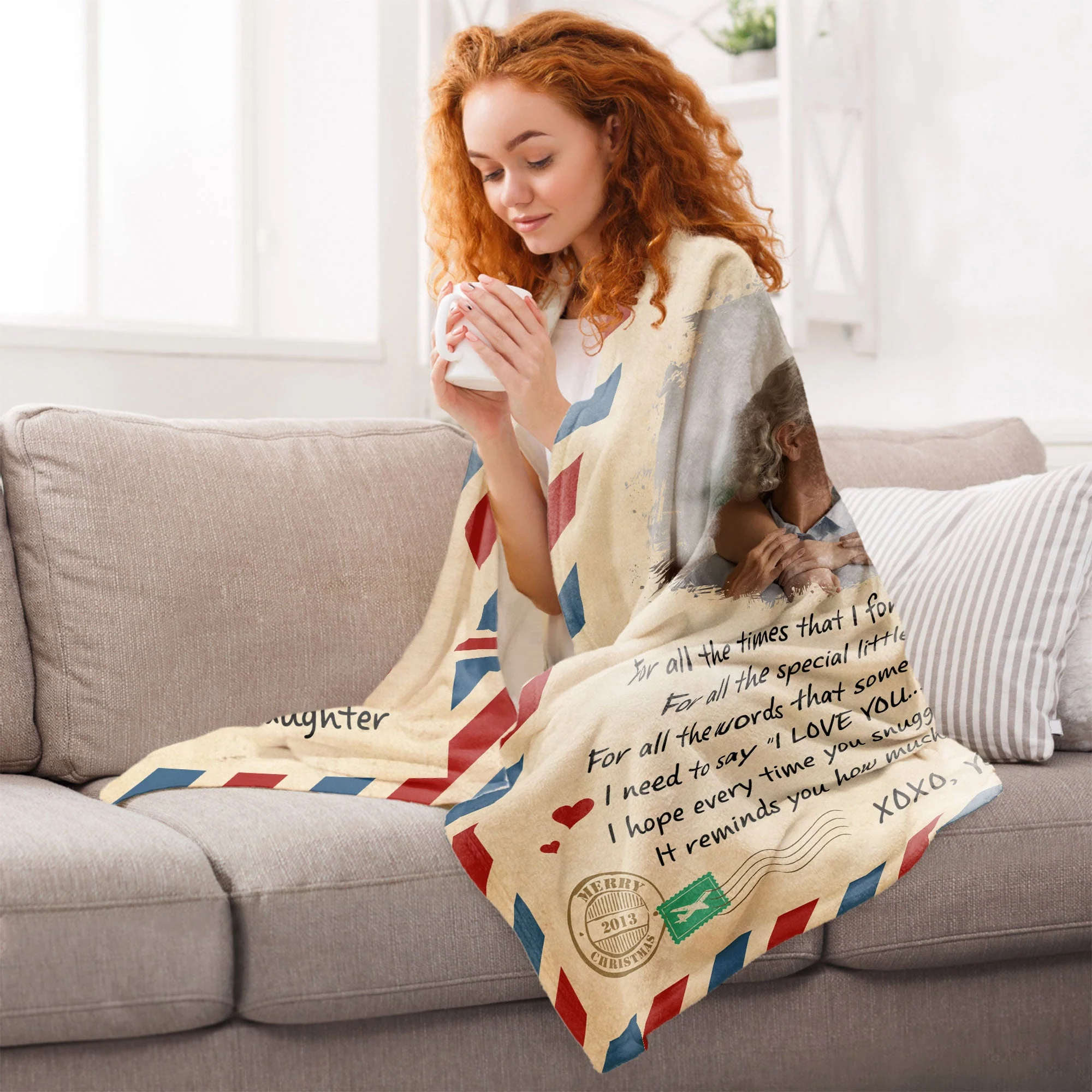 We Love You - Personalized Photo Blanket - Image 6