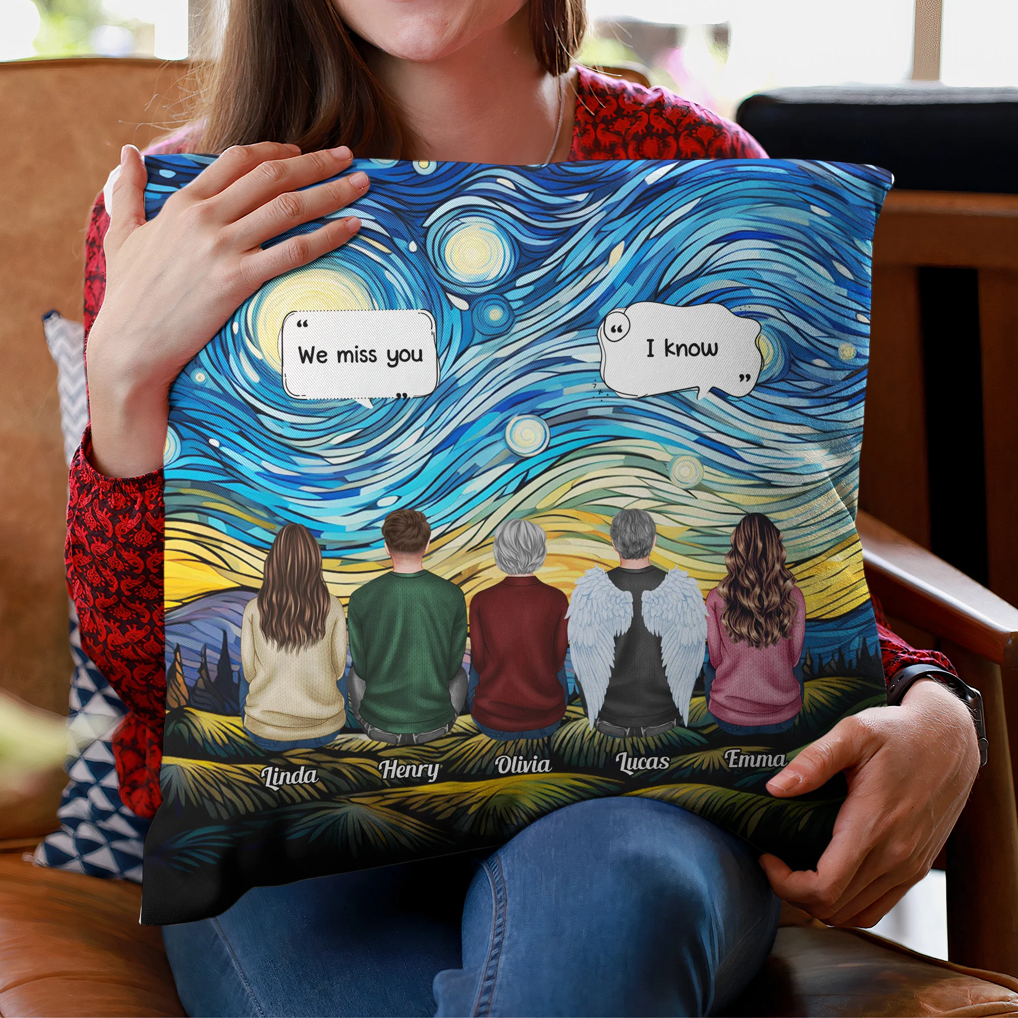 We Miss You I'm Always With You Memorial Gift - Personalized Pillow (Insert Included) - Image 2