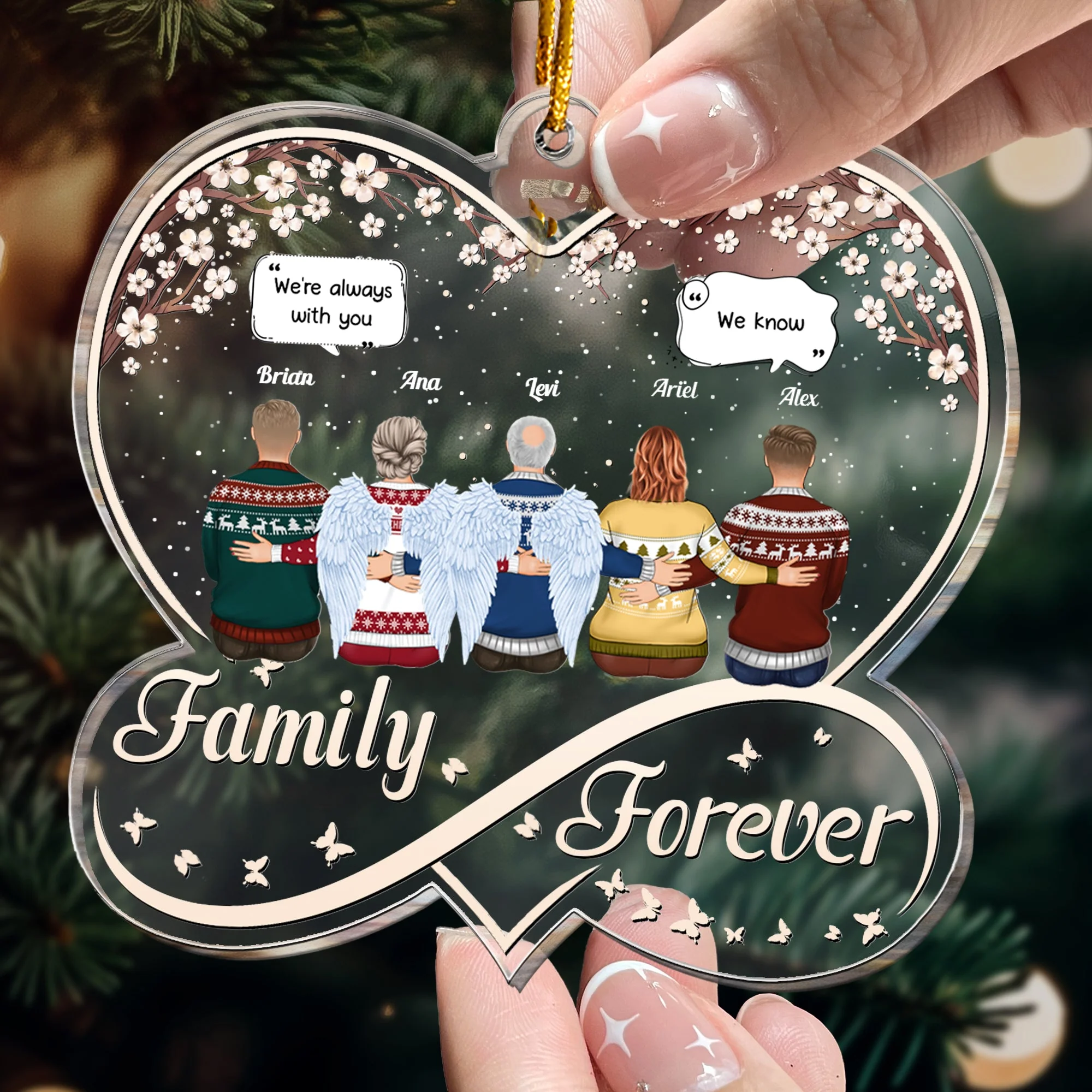 We Miss You Memorial Gifts Loss Of A Loved One - Personalized Acrylic Ornament - Image 2