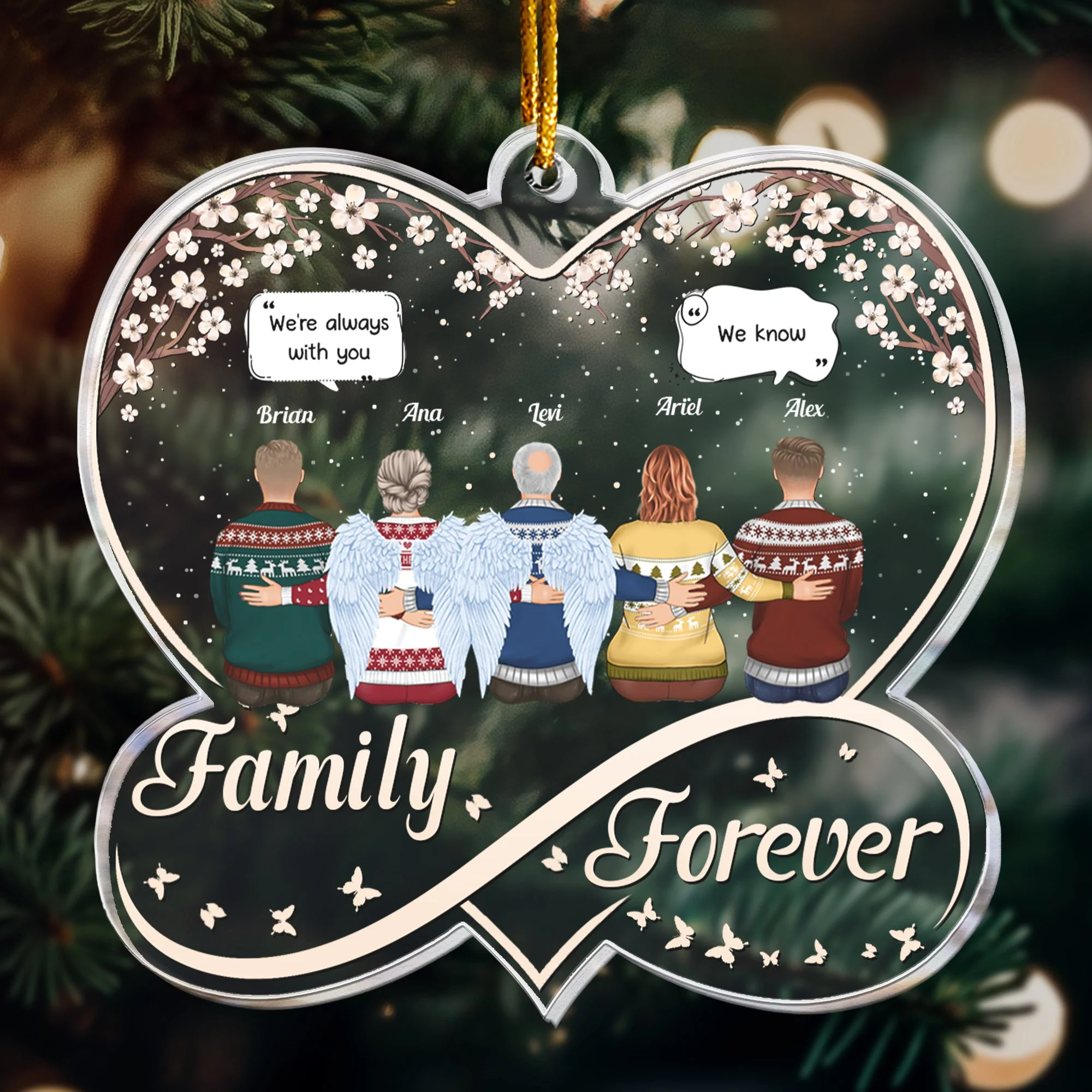 We Miss You Memorial Gifts Loss Of A Loved One - Personalized Acrylic Ornament - Image 3