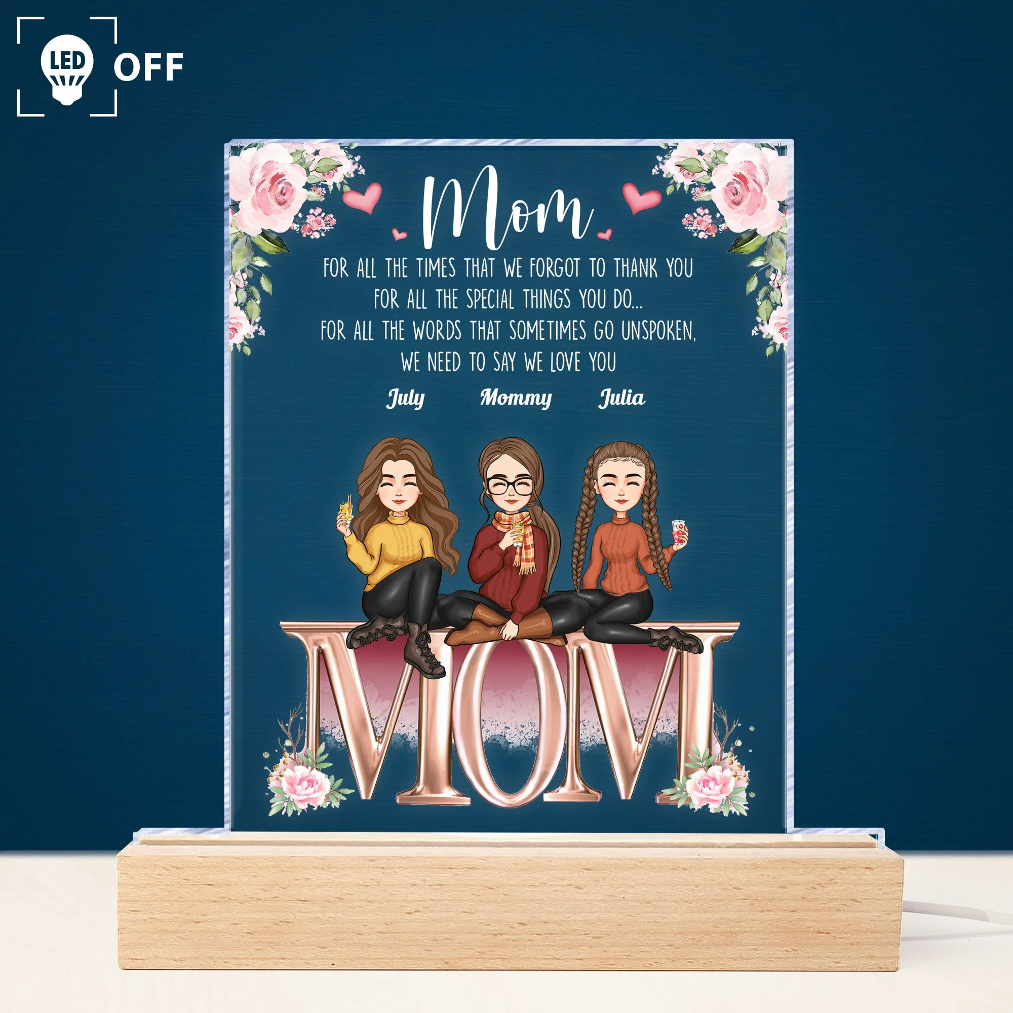 We Need To Say We Love You Mum - Personalized LED Light - Image 2
