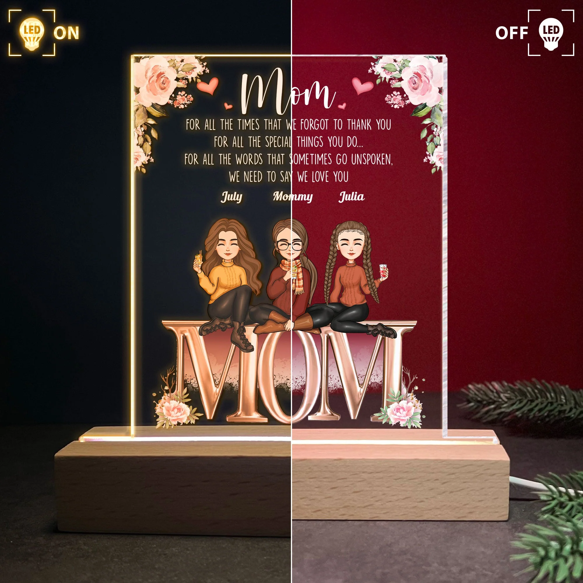 We Need To Say We Love You Mum - Personalized LED Light - Image 3