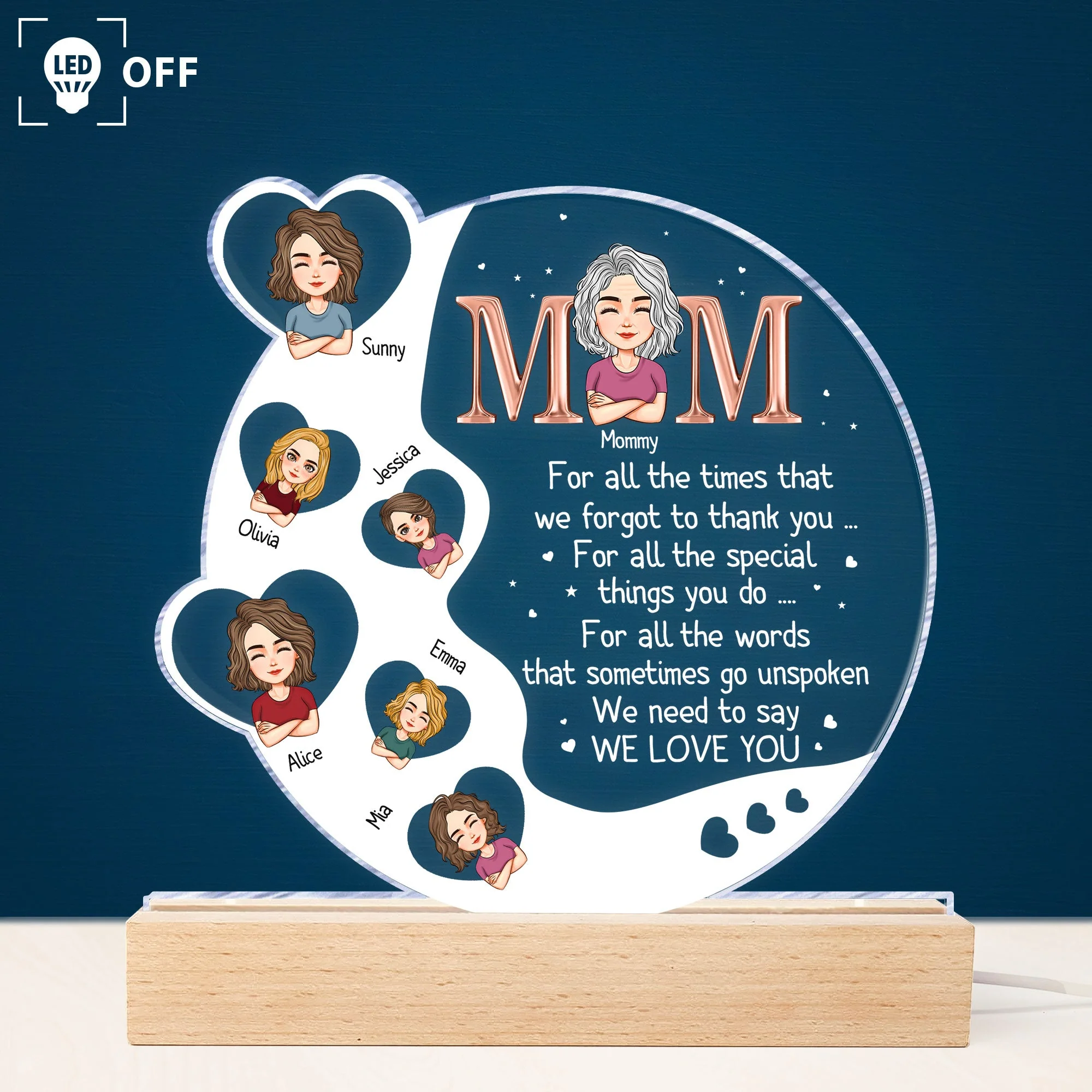 We Need To Say We Love You - Personalized LED Light - Image 2