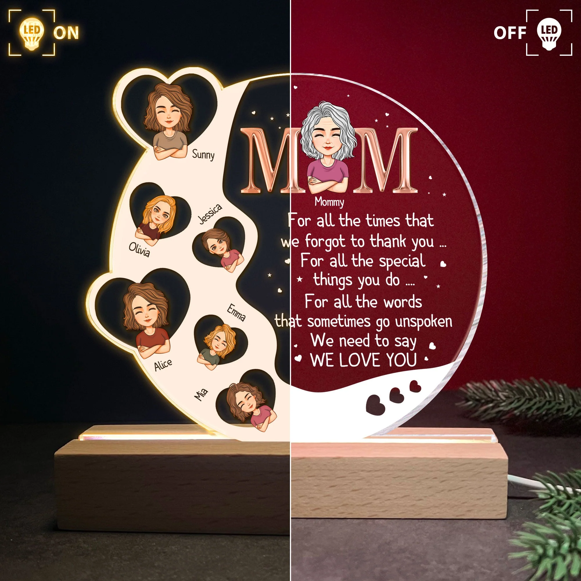 We Need To Say We Love You - Personalized LED Light - Image 3