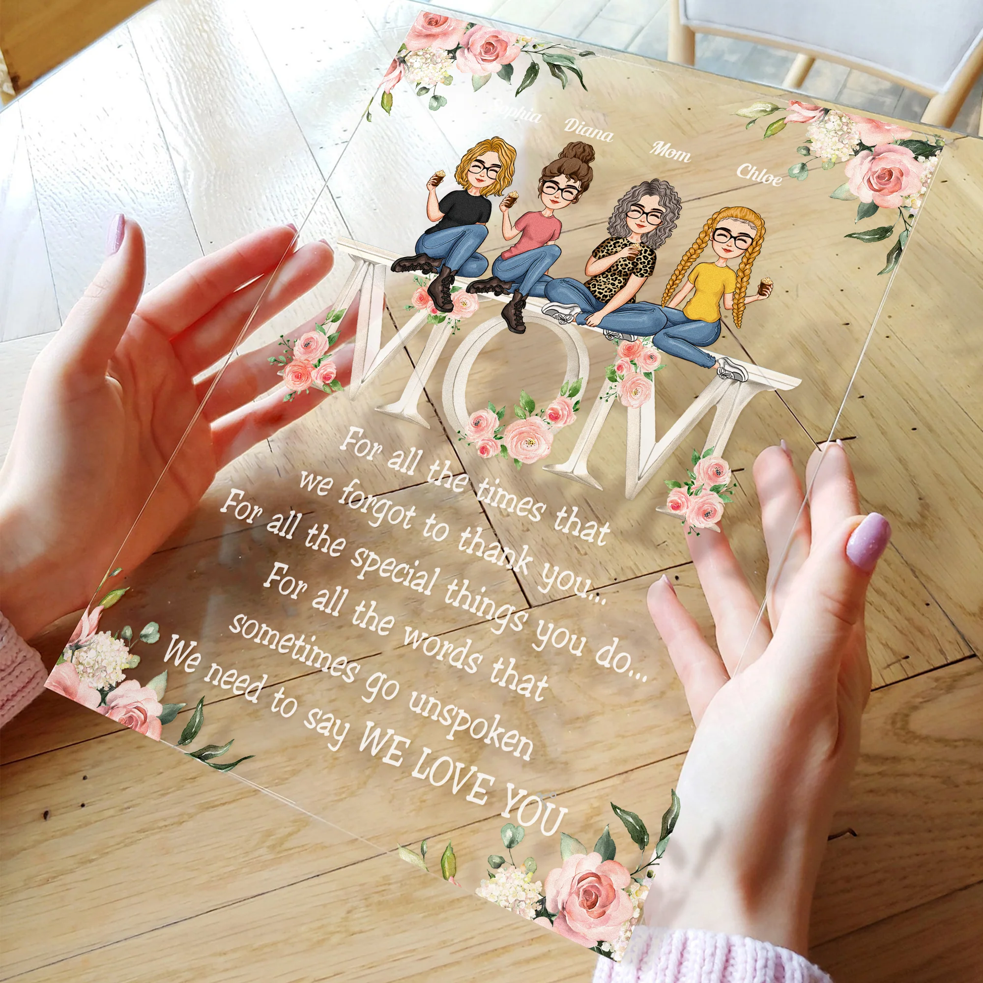 We Need To Say We Love You - Personalized Acrylic Plaque - Loving, Birthday, Mother's Day Gift For Mom, Mum, Mam, Mother - Image 3