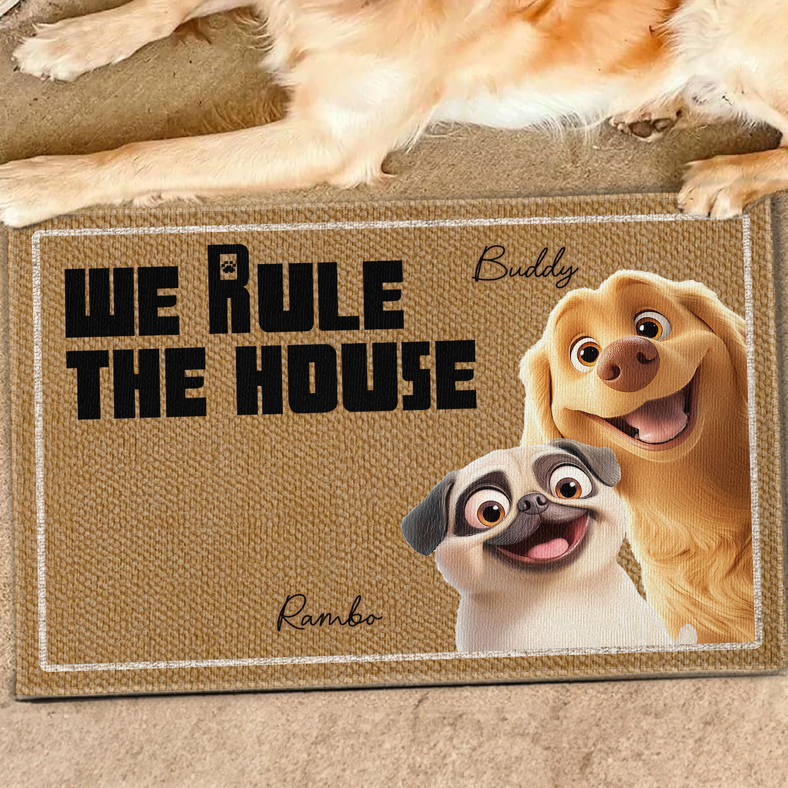 We Rule The House - Personalized Doormat - Image 2