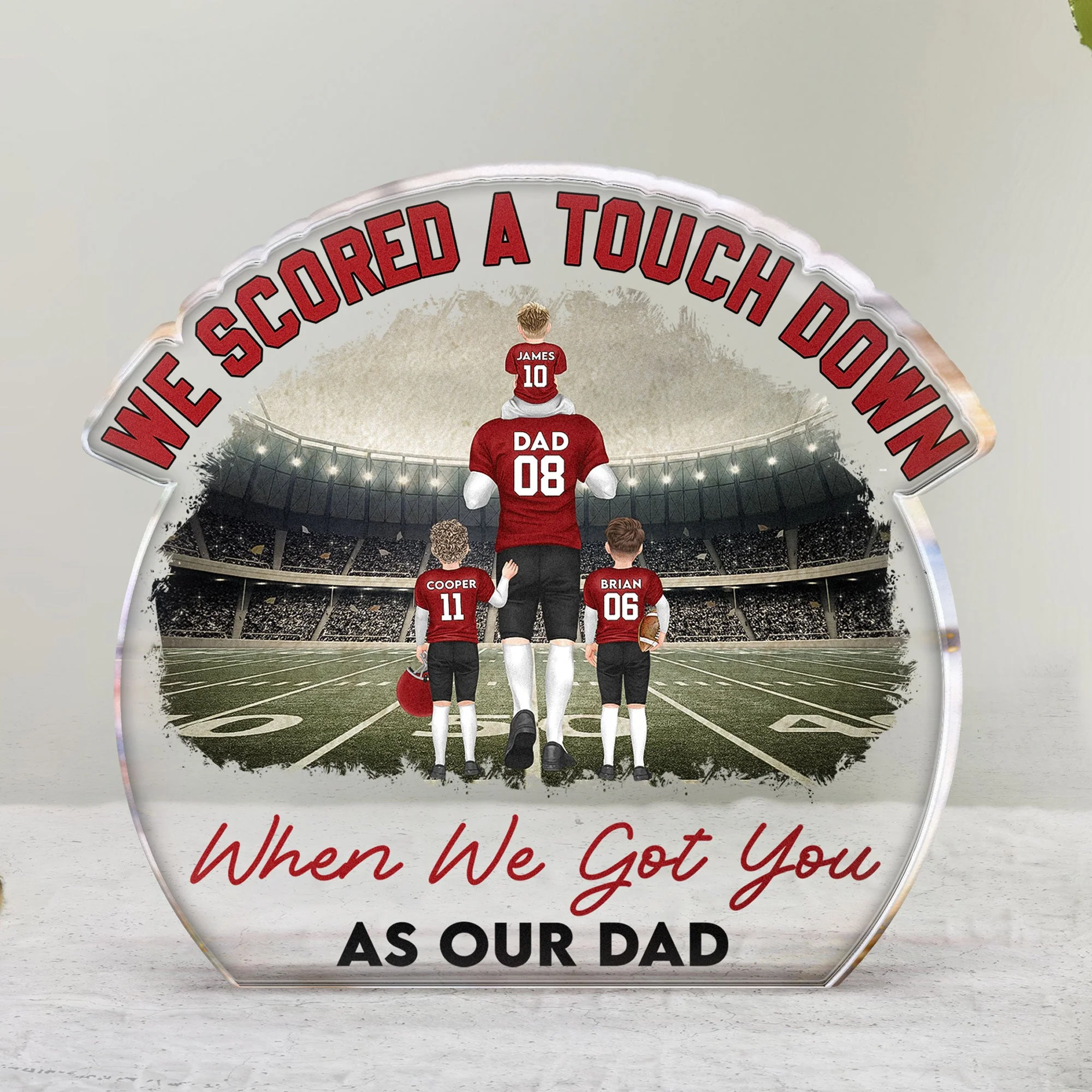 We Scored A Touch Down - Personalized Acrylic Plaque - Image 3