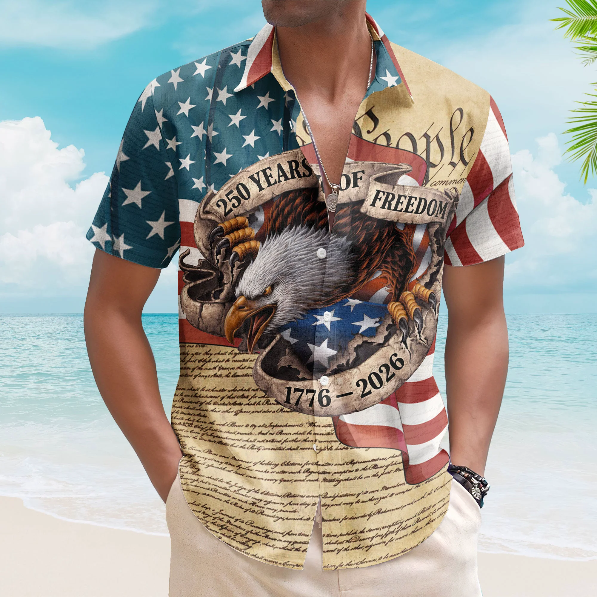 We The People 250 Years Of Freedom - Hawaiian Shirt - Image 4