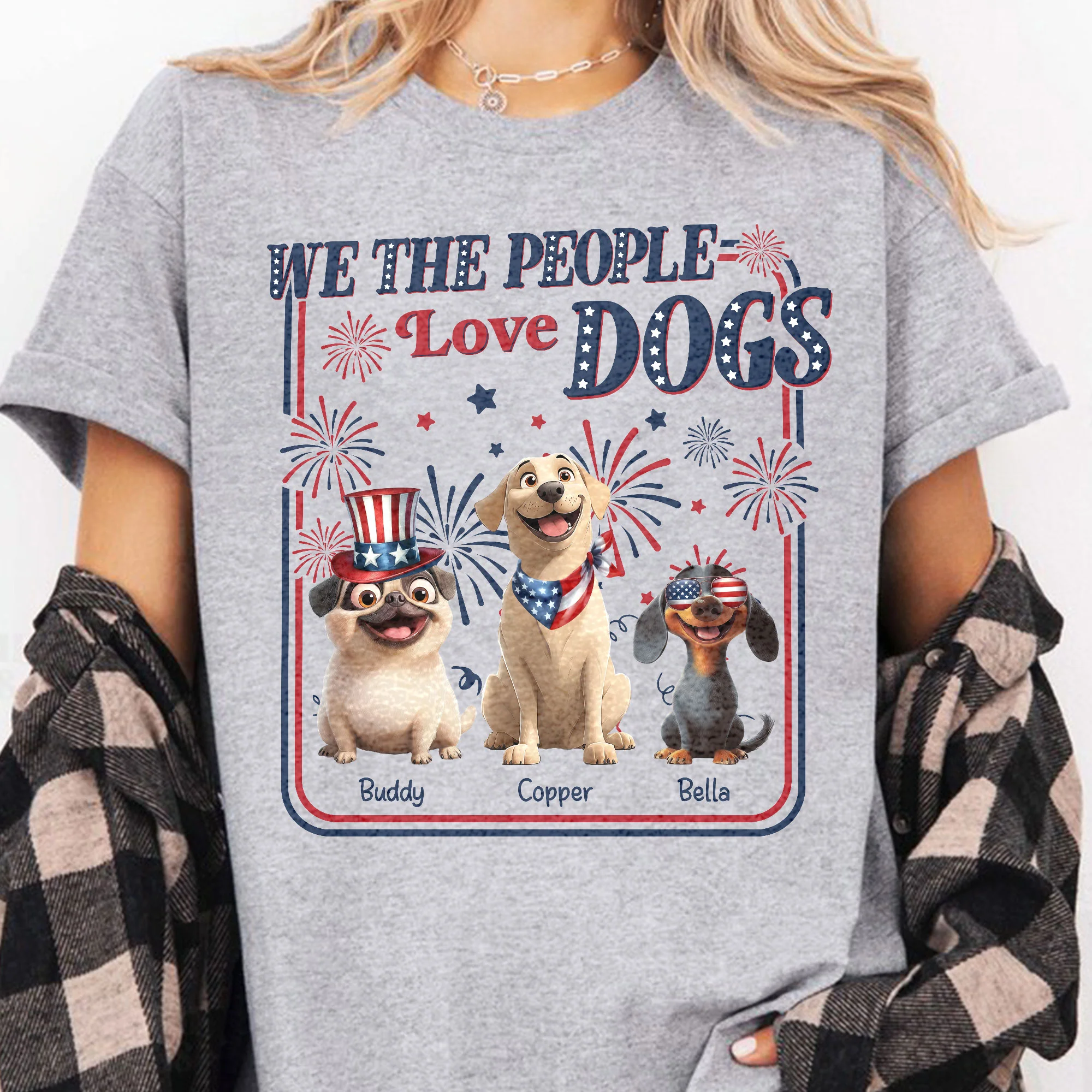 We The People Love Dogs - Personalized Shirt - Image 3