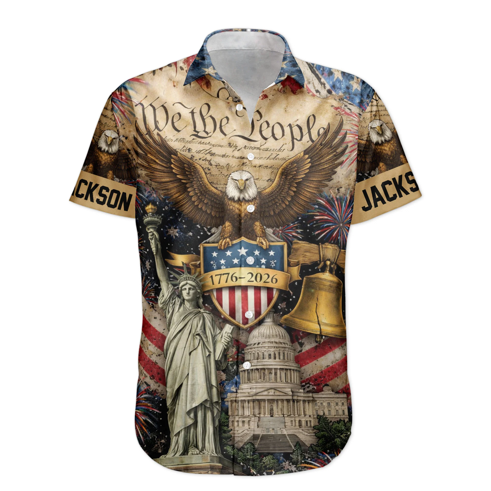 We The People Usa 250th Anniversary - Personalized Hawaiian Shirt - Image 5