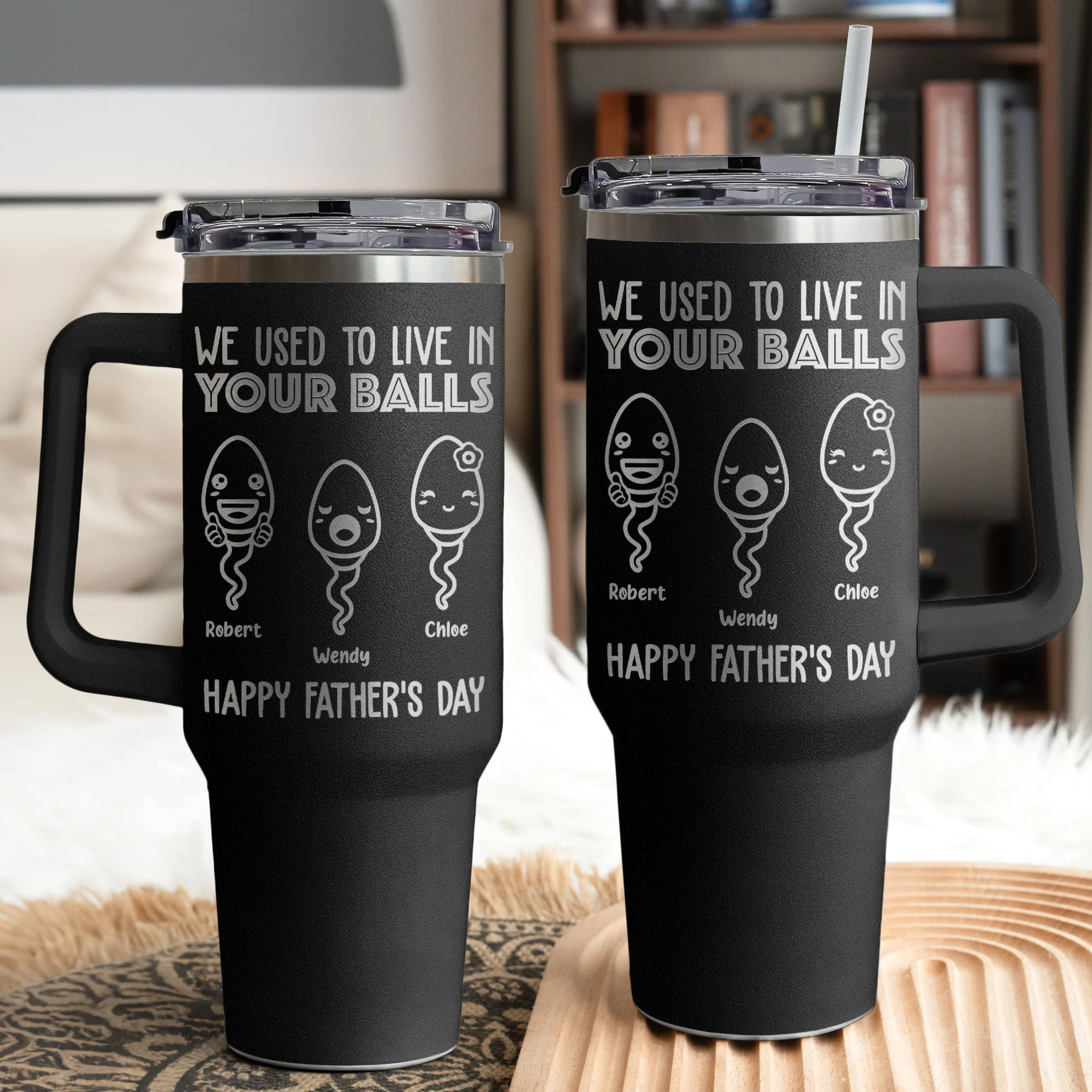 We Used To Live In Your Balls - Personalized 40oz Tumbler - Image 3